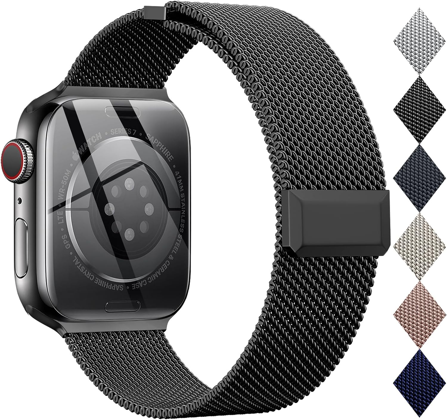 EPULY Compatible with Apple Watch Band 44mm 45mm 46mm(Series 10) 49mm,Stainless...