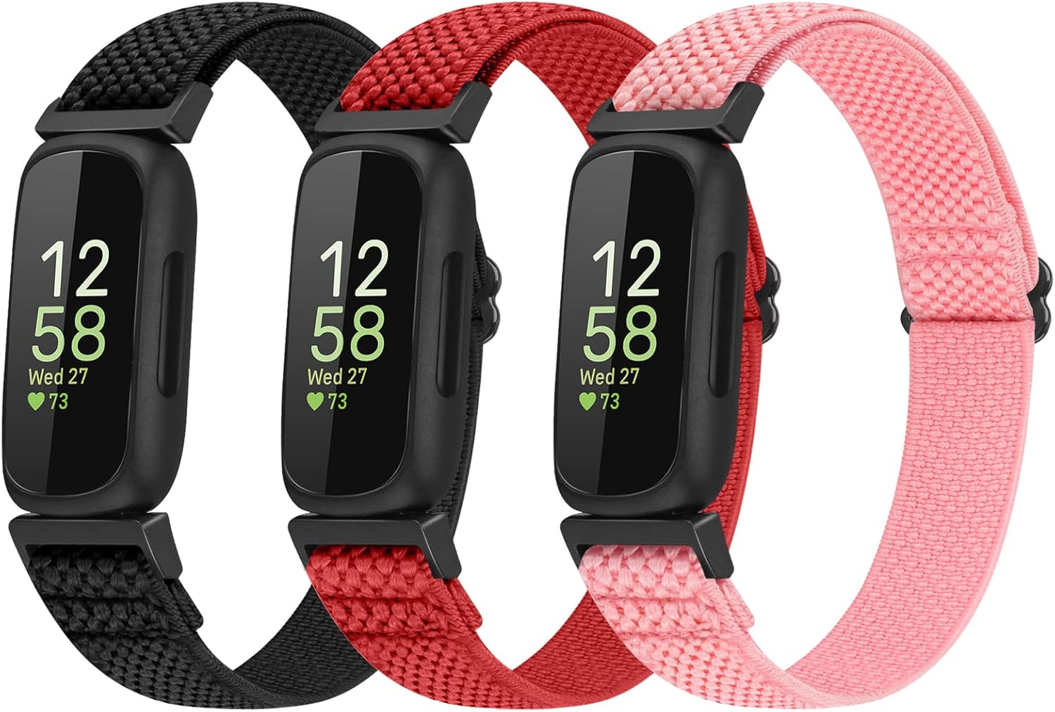 enkic 3 Pack Elastic Strap Compatible with Fitbit Inspire 3/Fitbit Inspire 2/Fit...