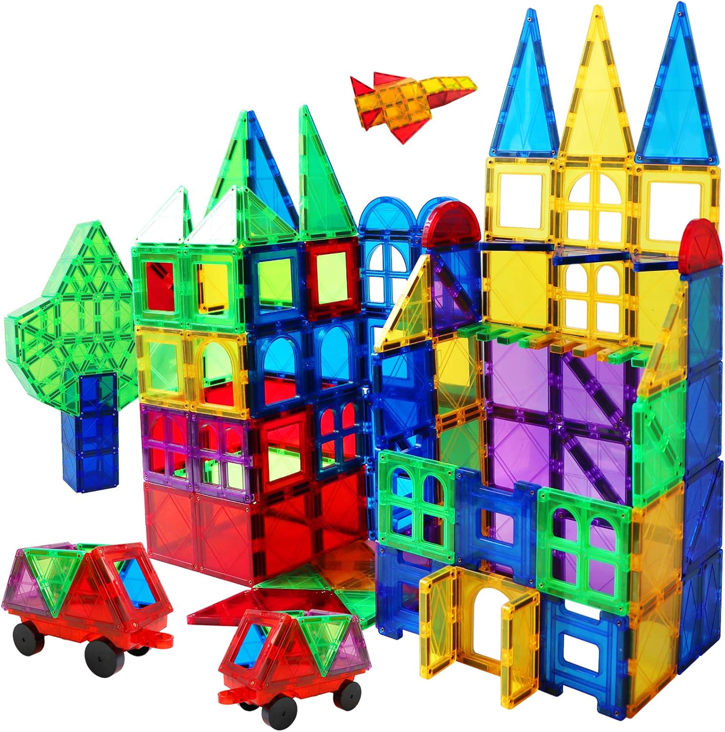 MAGBLOCK Magnetic Tiles, Special Building Blocks for Kids Ages 4-8, Innovative M...