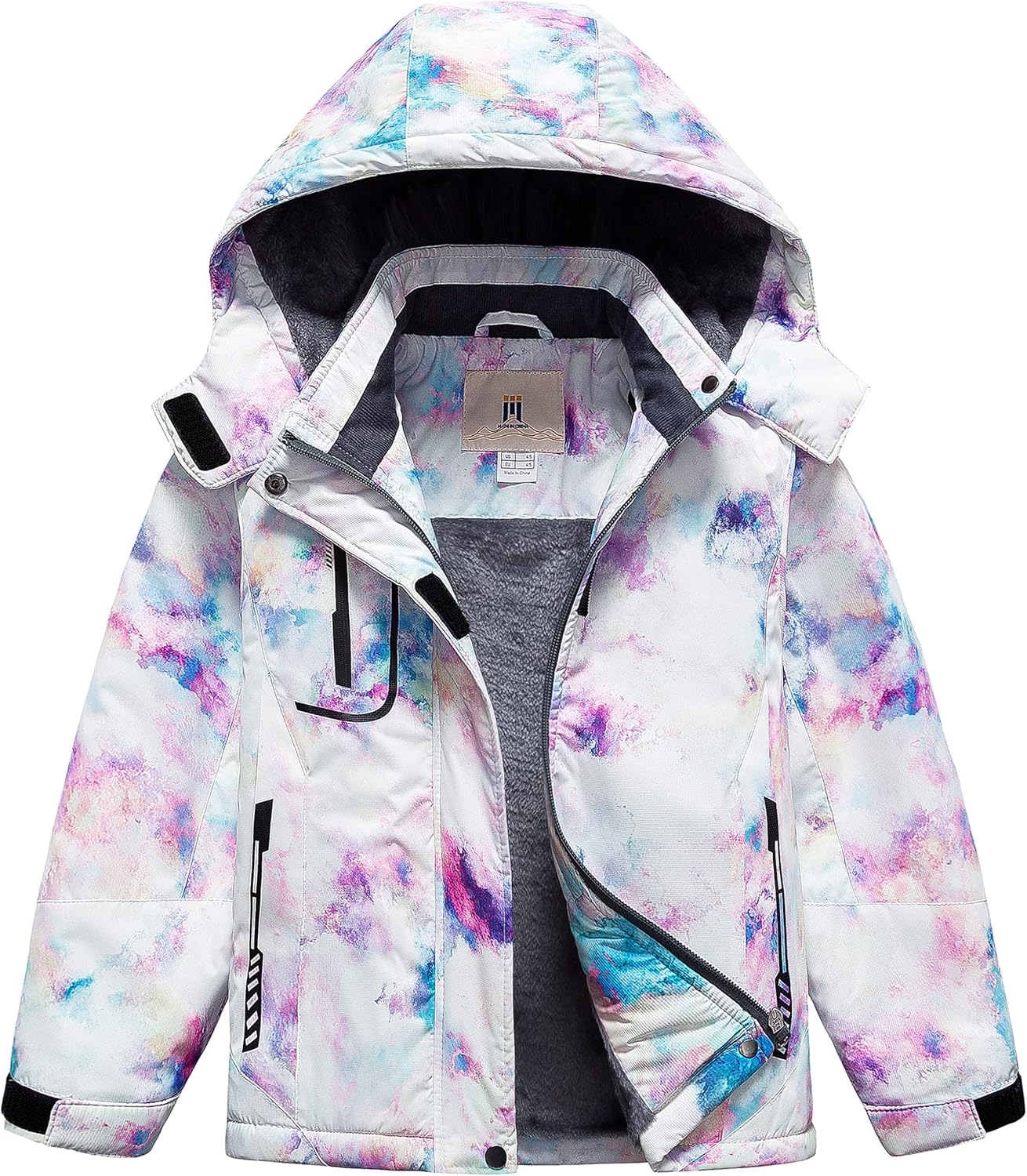 CREATMO US Girl's Waterproof Ski Jacket Warm Winter Snow Coat Windproof Snowboar...