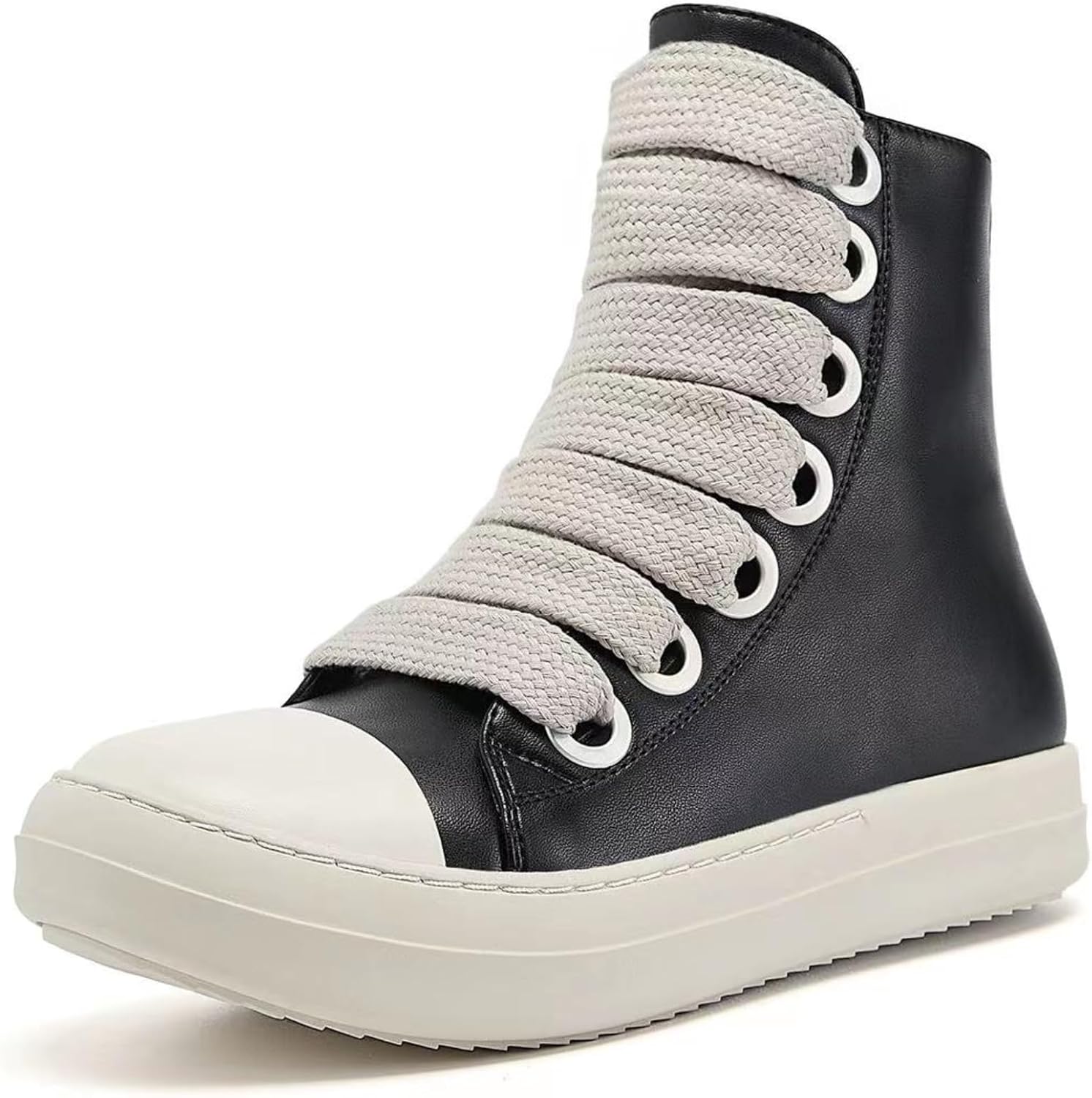 Fashionable IMPREMEY Women's Sneakers, Special High Top Sneakers with Lace Up PU...