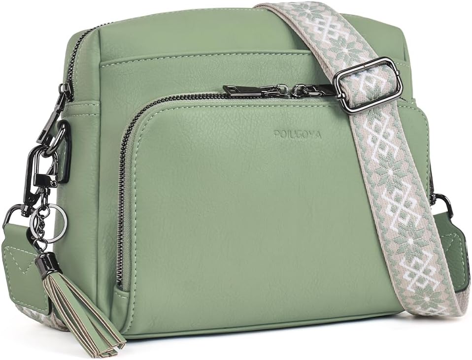 POIUGOYA Crossbody Purses for Women Trendy,Vegan Leather Medium Crossbody Bag,Wo...
