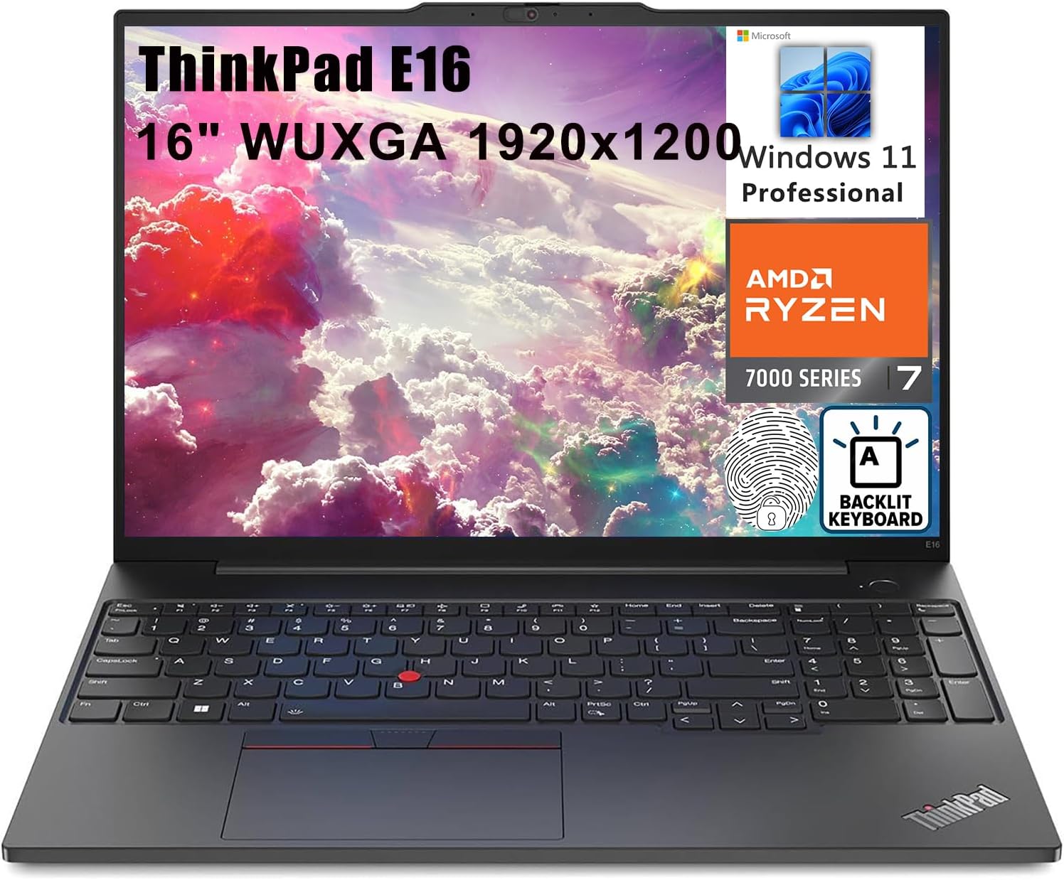 Lenovo ThinkPad E16 16" FHD+ Business Laptop Computer, AMD Octa-Core Ryzen 7 773...