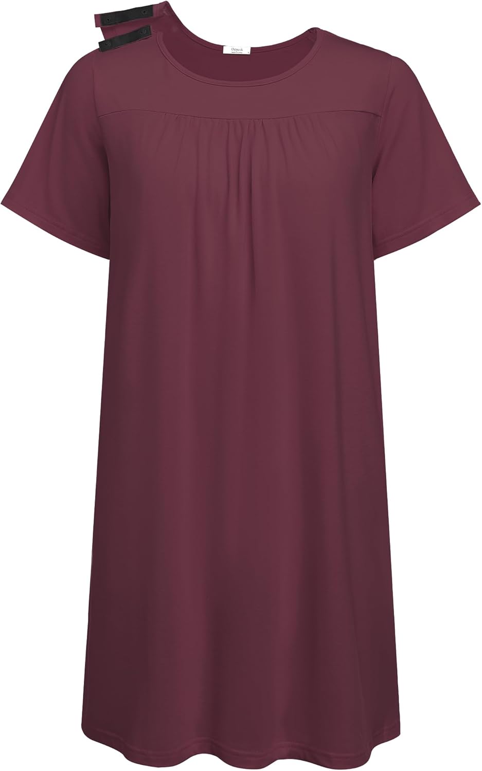 Deyeek Hospital Gowns for Women Tear Away Snap Open Back Dress Post Shoulder Sur...