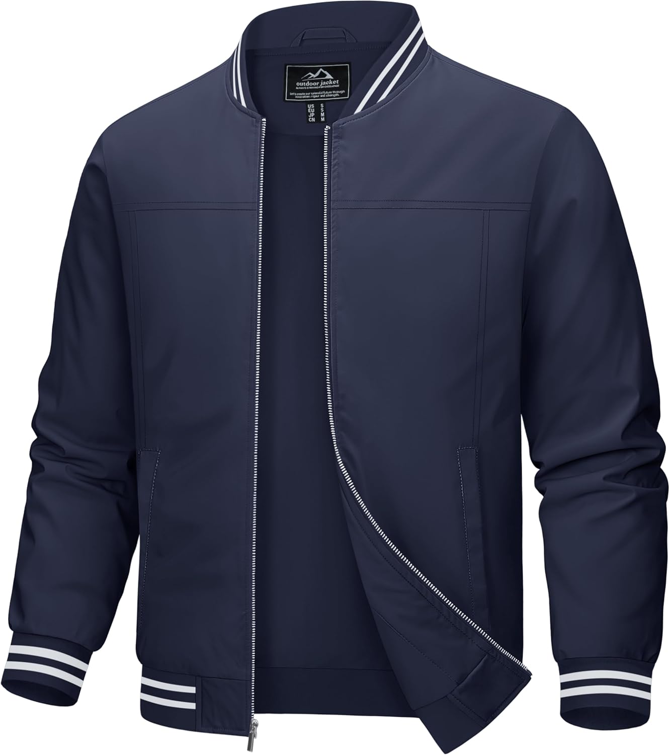 MAGCOMSEN Men's Jacket, Special Lightweight Bomber Jacket, Fashionable Zip Up Wi...