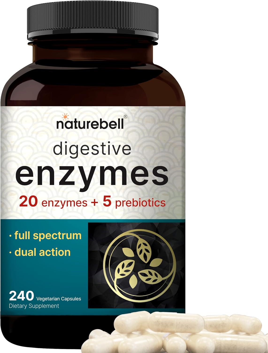 NatureBell Digestive Enzymes, Special Probiotics a...