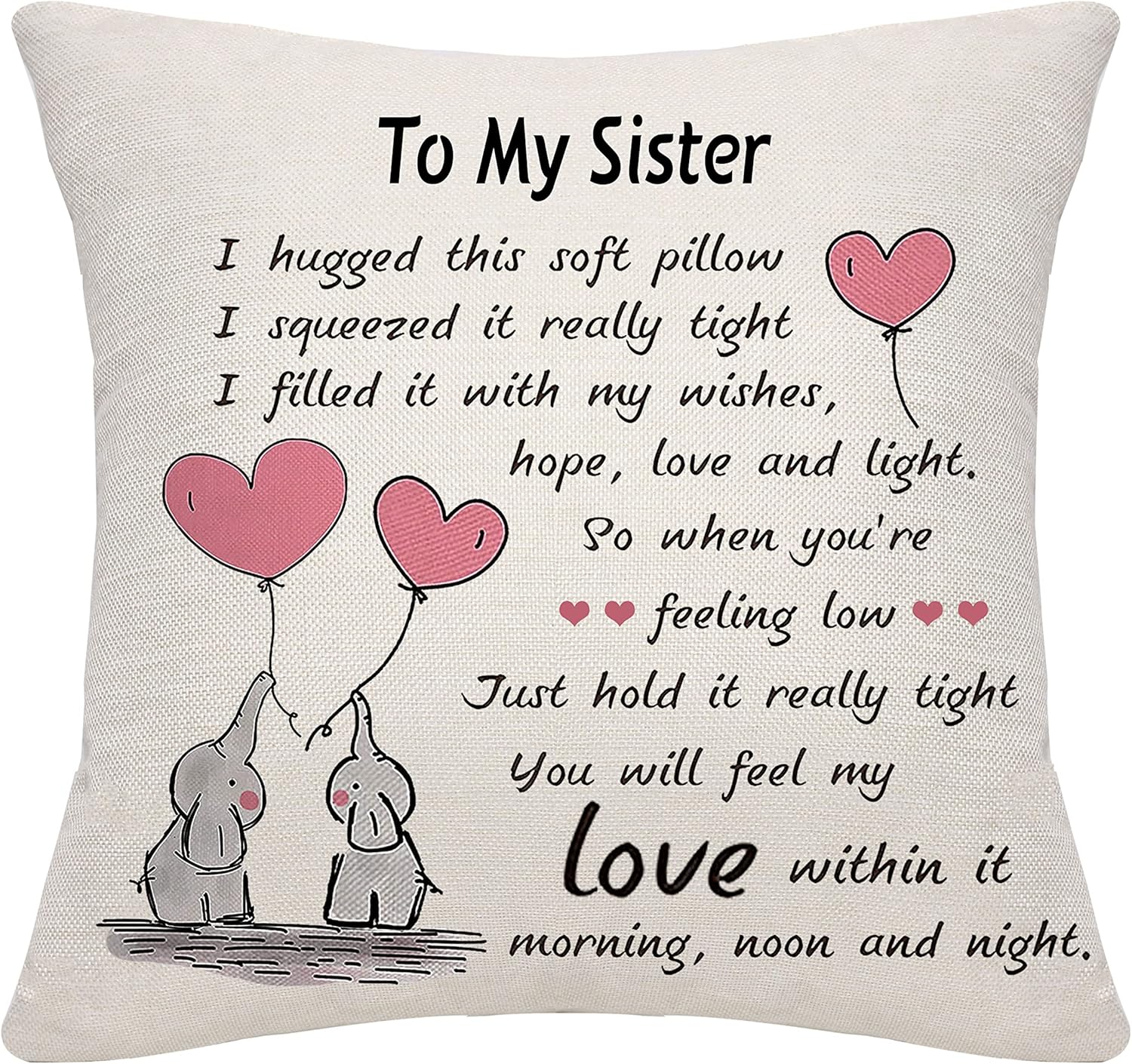 Sister Gifts from Sister Brother, Special Big Little Soul Sister Cushion Cover,...