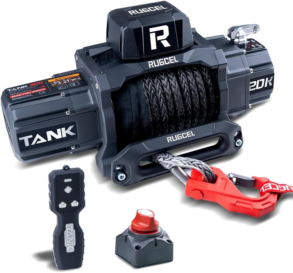 RUGCEL WINCH, Special Electric Synthetic Rope Winch for Heavy-Duty Use, Innovati...