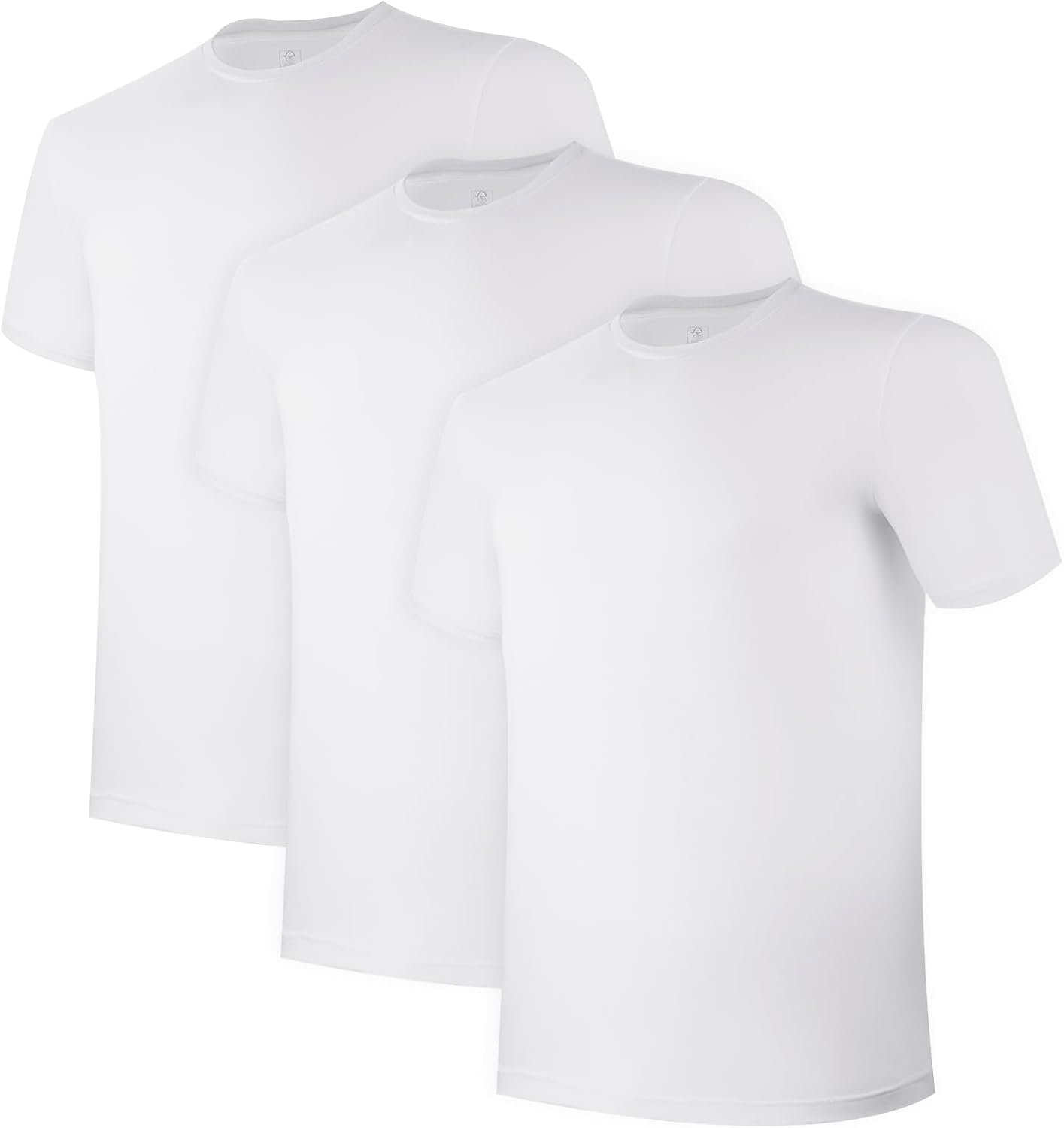 BAMBOO COOL Men's Undershirt Moisture-Wicking T-Shirts Stretch Crewneck Soft Tee...