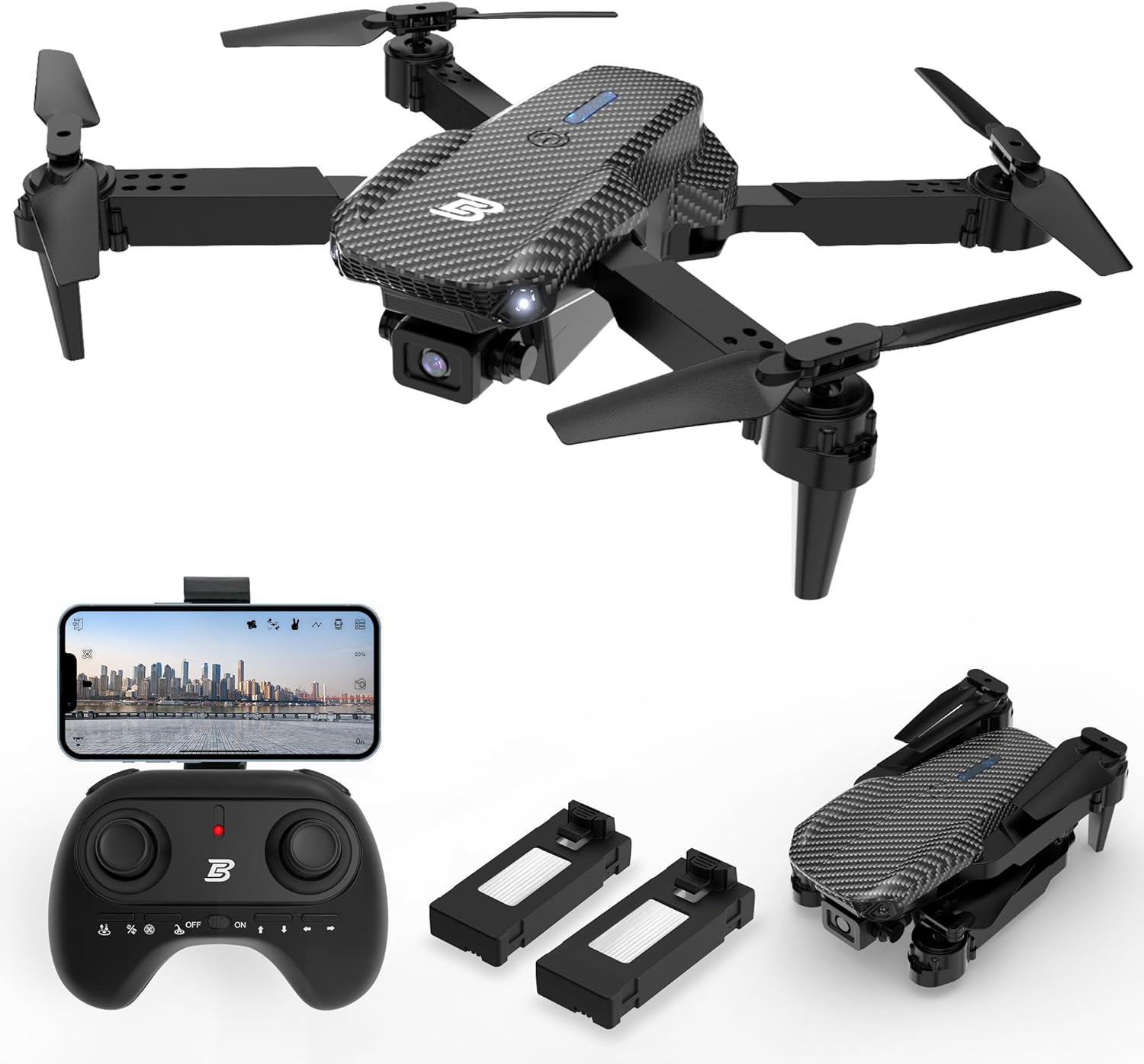 BEZGAR BD101 Drone with 1080P Camera for Adults and Kids - Foldable FPV Remote C...