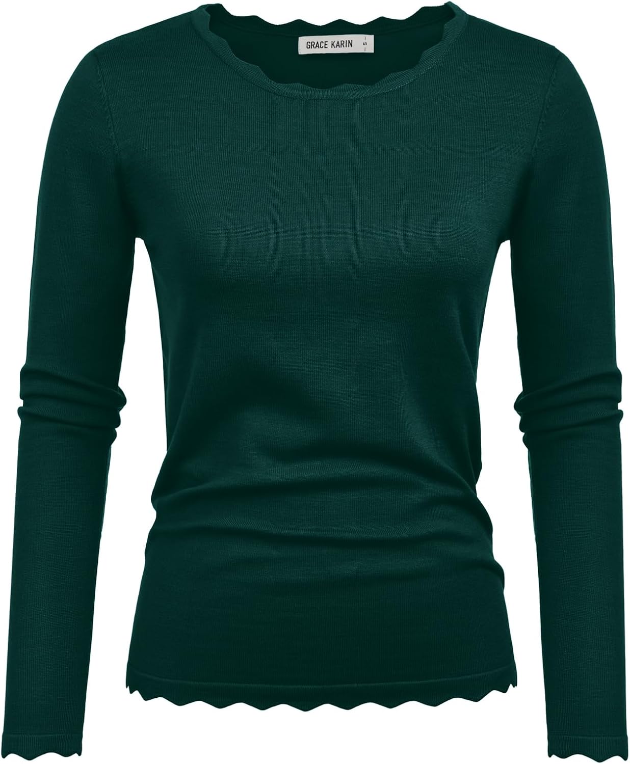 GRACE KARIN High Stretchy Pullover Sweater, Special Long Sleeve Blouse Top, Inno...