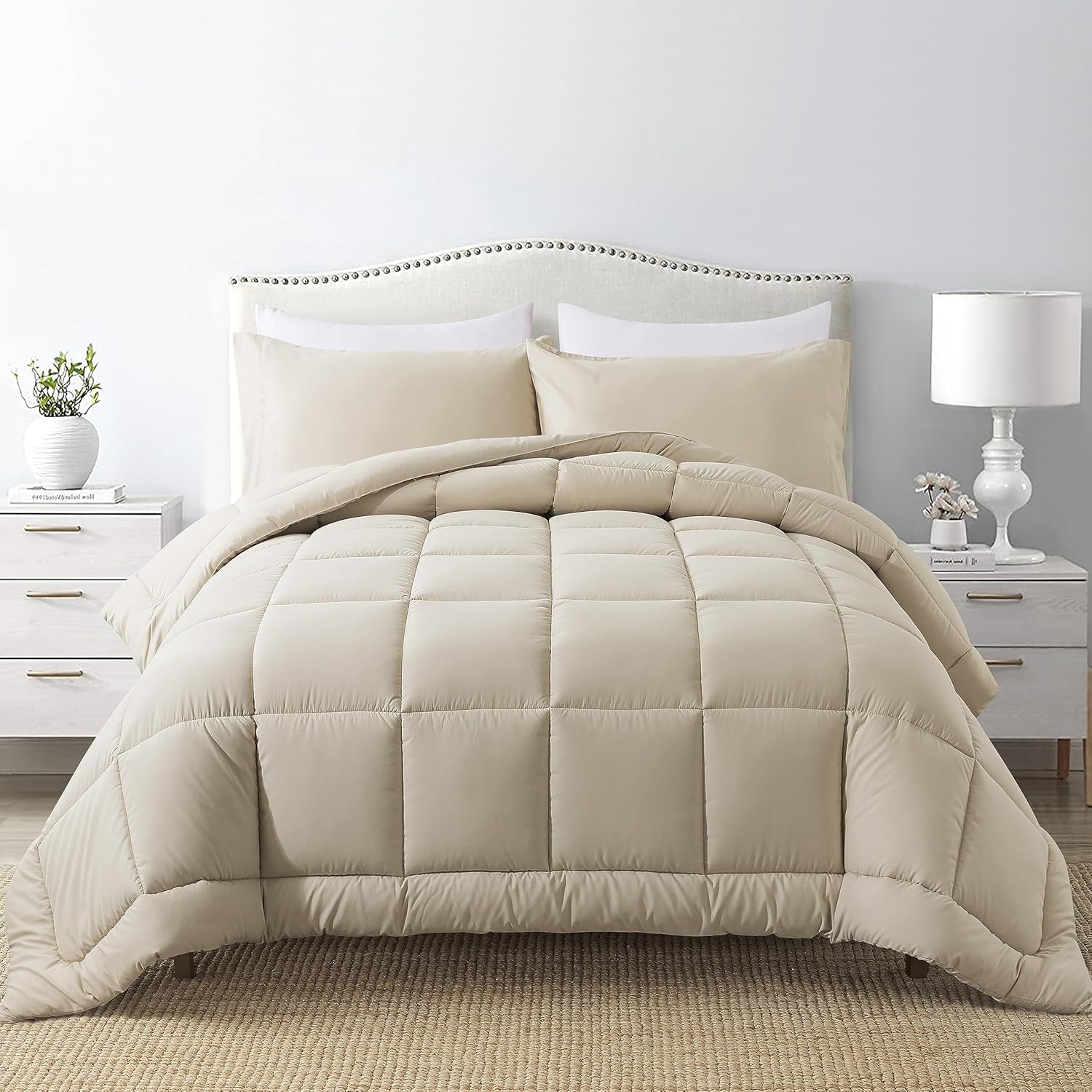 DOWNCOOL Full Size Comforter Sets -All Season Bedding Comforters Sets with 2 Pil...