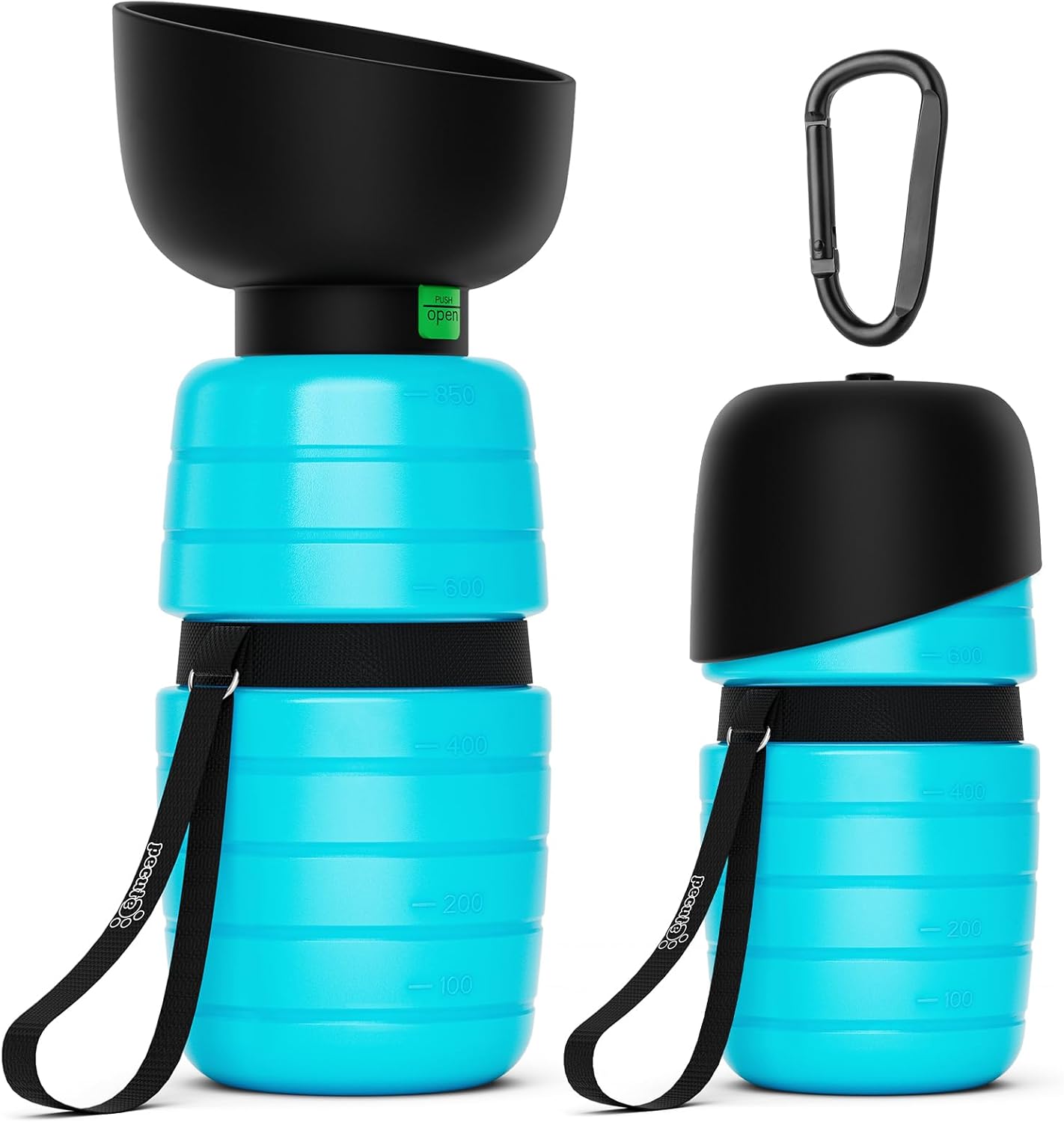 pecute Dog Water Bottle 850ml, Portable Puppy Drinking Bottles Leak Proof Pet Tr...