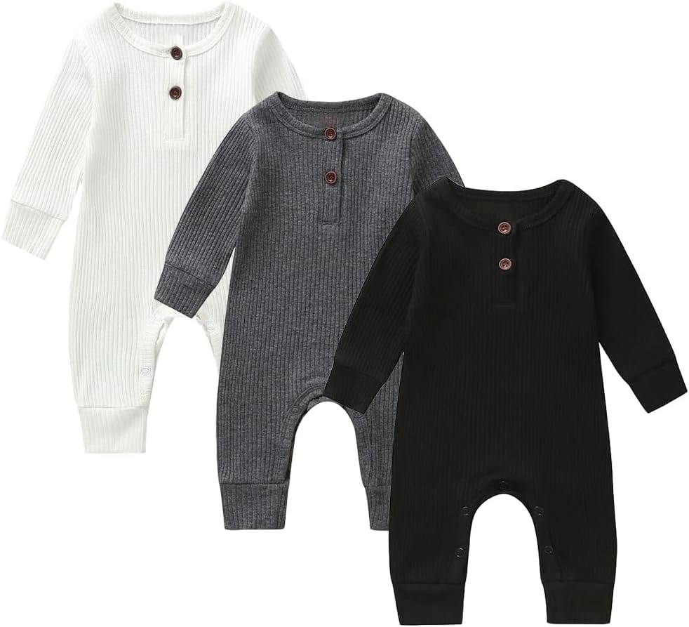 Bafeicao Baby Clothes, Special Baby Boy Girl 2/3 Pack Solid Romper, High-Quality...