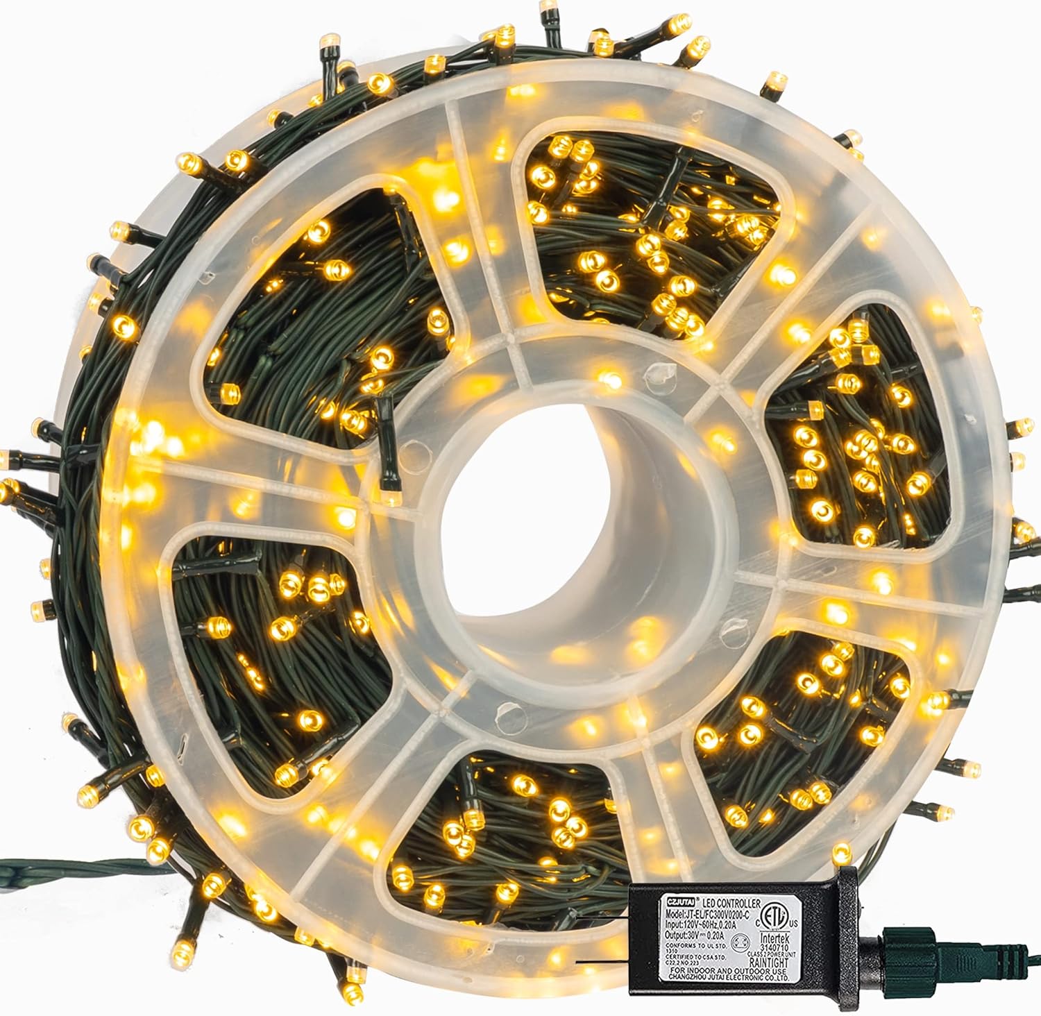 FUNPENY 164FT 500 LED Christmas Indoor Outdoor Decorative String Lights, 8 Modes...