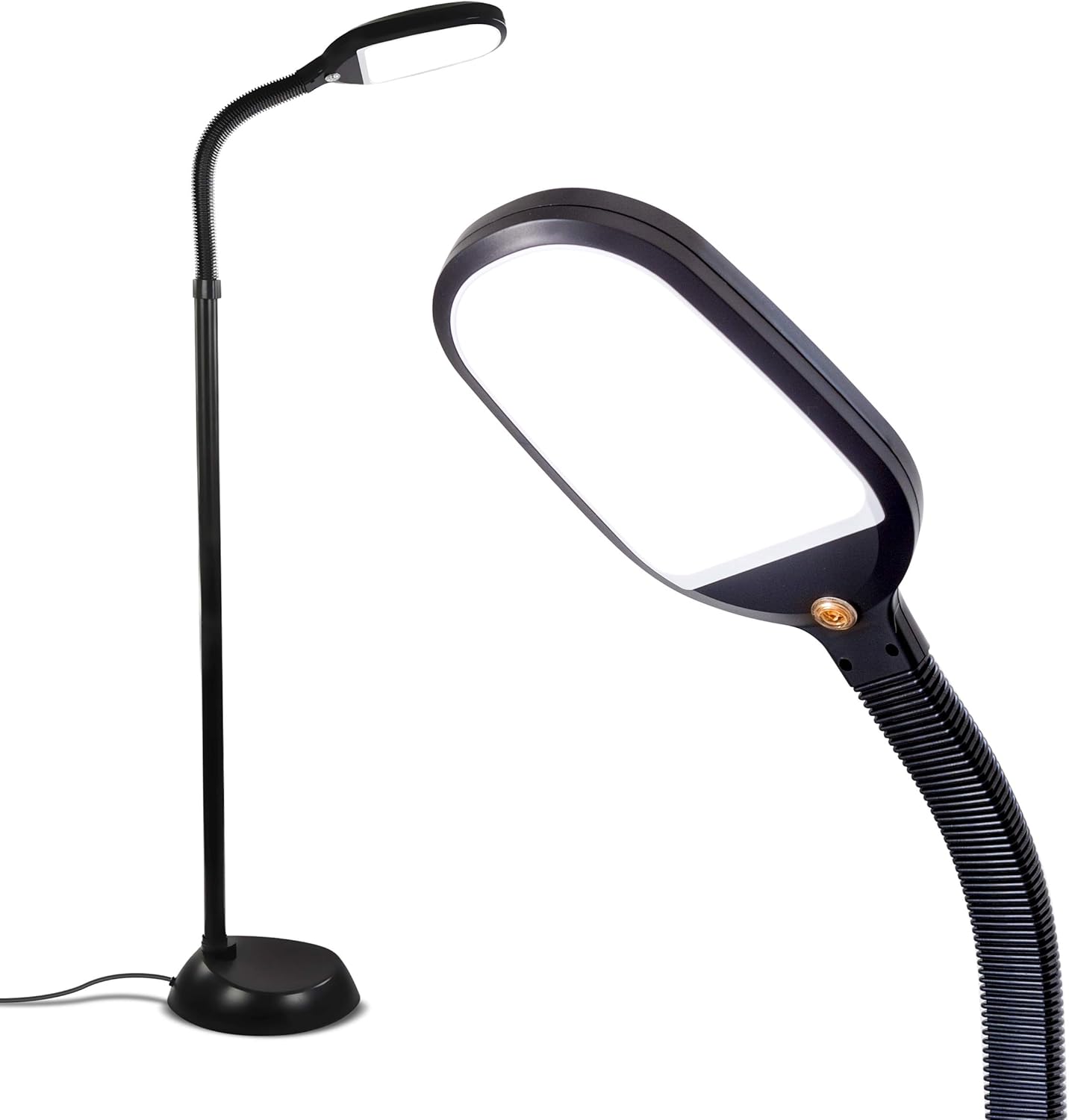 Brightech Litespan - Bright LED Floor Reading Lamp for Over Chair Crafts and Rea...