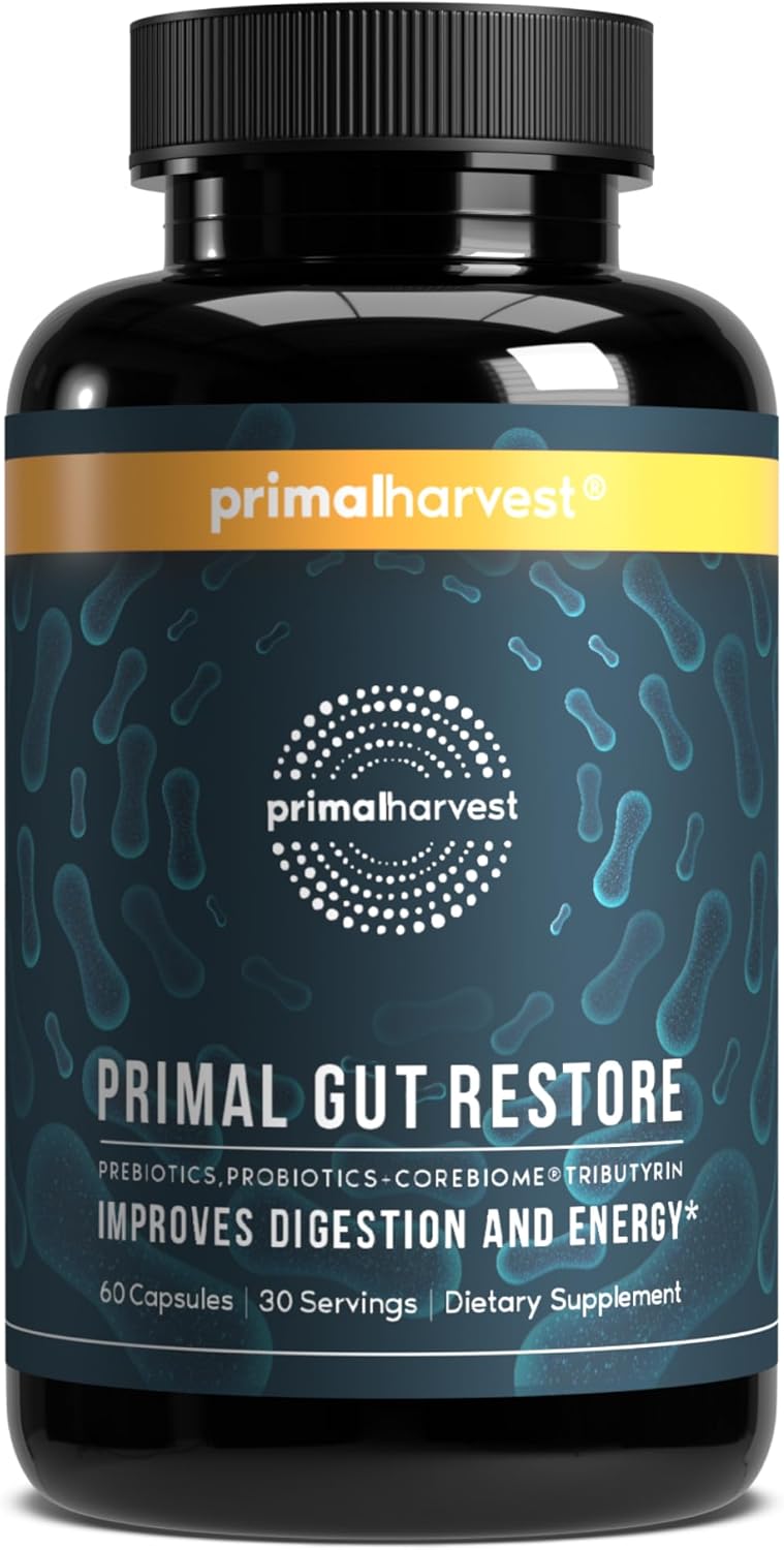 Primal Harvest Restore, Special Gut Health Supplement with POSTbiotics, Sustinab...