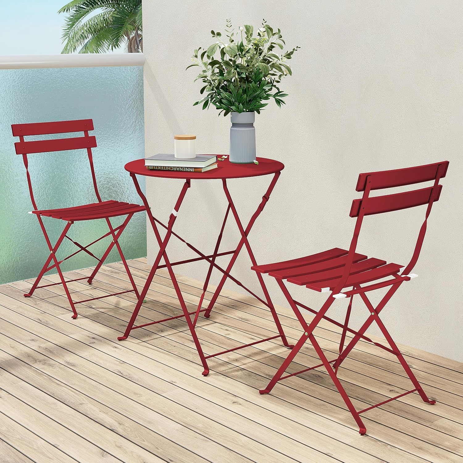 Grand Patio Premium Frame Patio Bistro Set, Folding Outdoor Patio Furniture Sets...