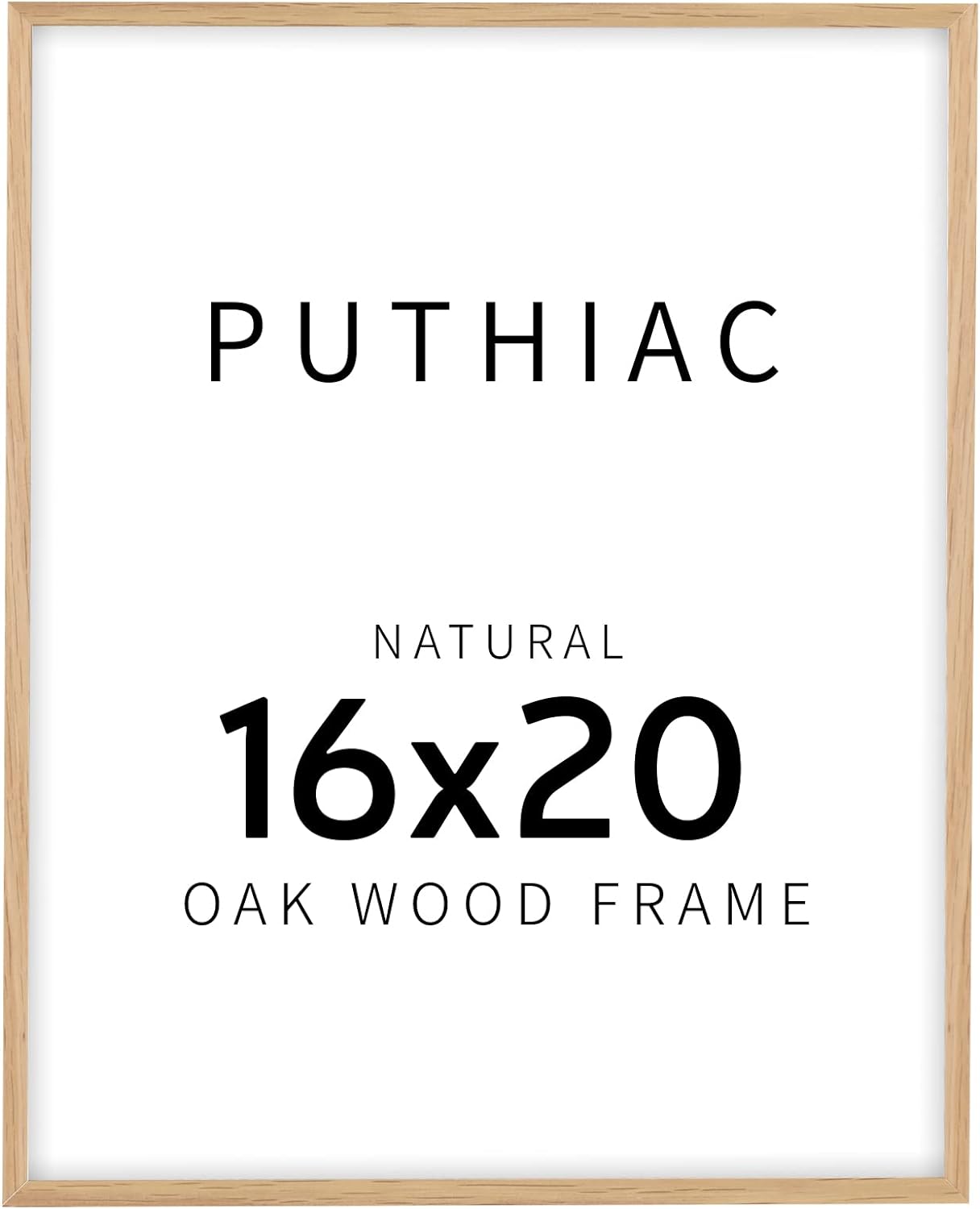 puthiac 16x20 Picture Frames for Wall - Minimalist 16x20 Oak Wood Frames, 16"x20...
