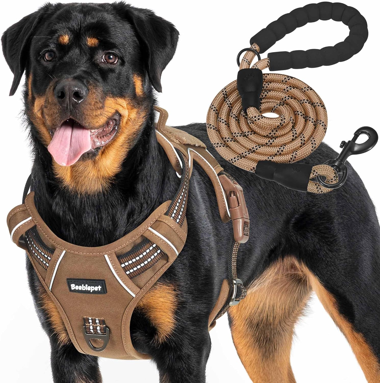 Heavy Duty Tactical Dog Harness, Special No Pull Adjustable Pet Harness for Larg...