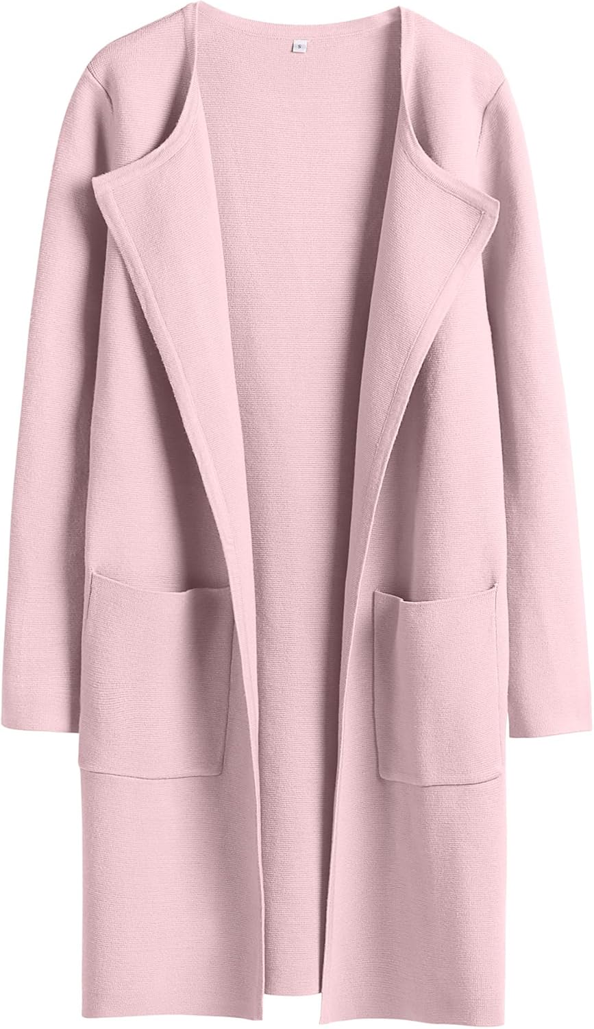 ANRABESS Women's Open Front Knit Lightweight Cardigan, Special Casual Long Coati...