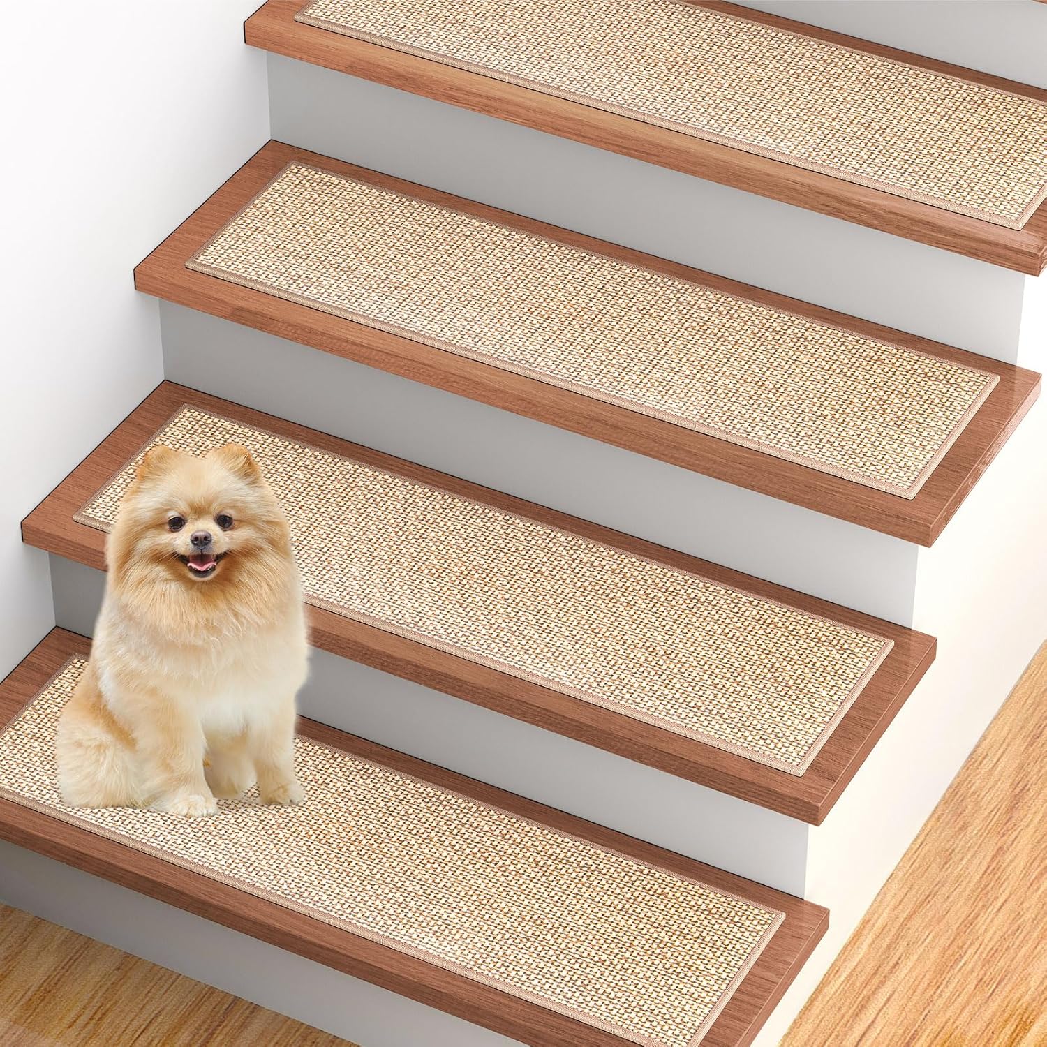 Stair Treads Non Slip, Carpet for Wooden Steps, Stair Runner Indoor for Kids Eld...