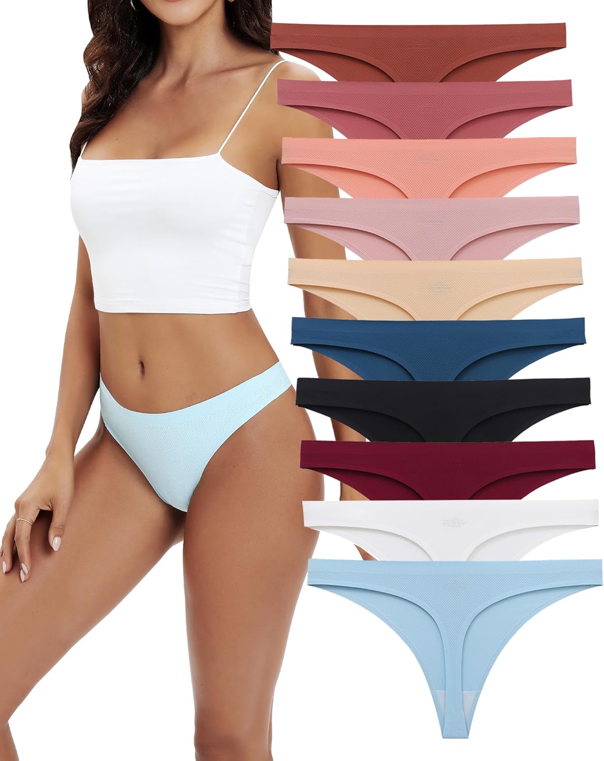 Women's Seamless Thongs, Unique Thong Underwear Set with Breathable Material, Sp...