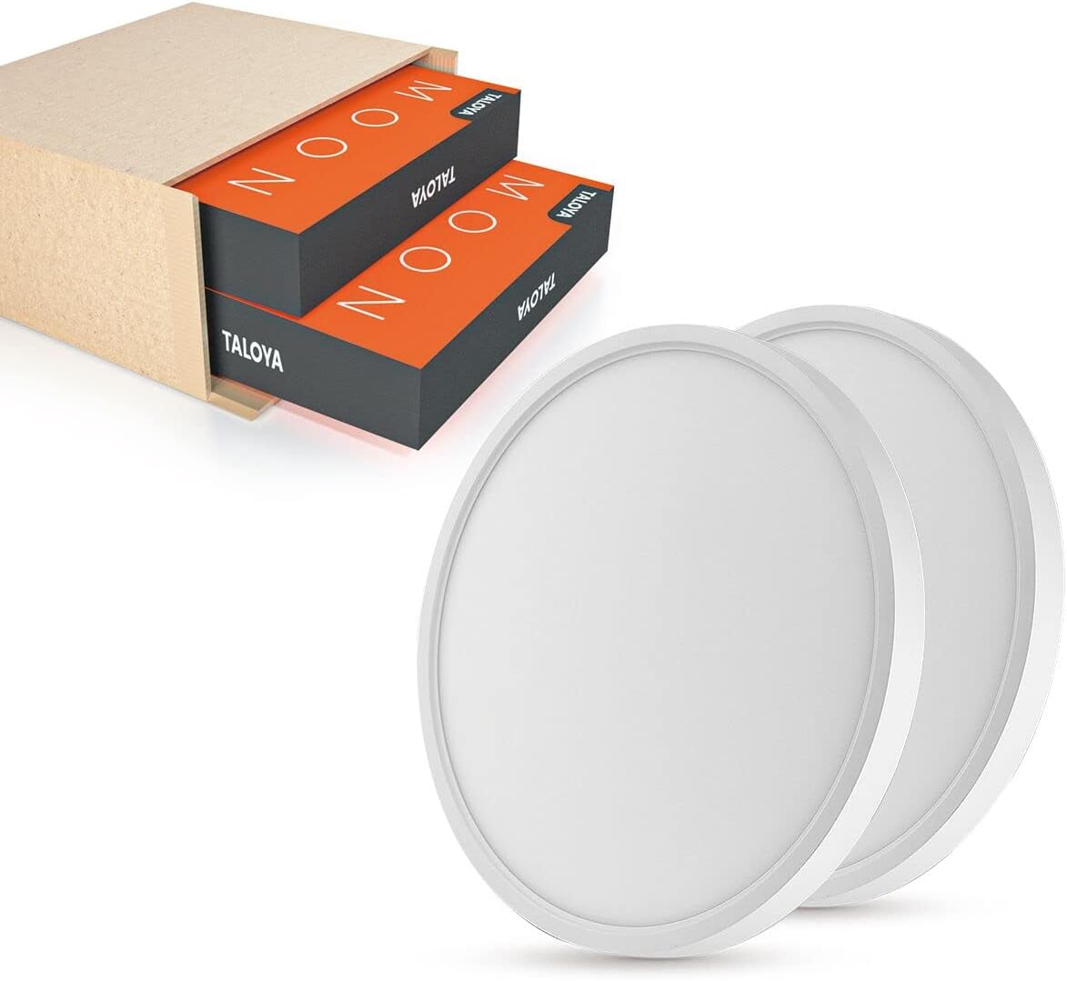 TALOYA 2 Pack 12 Inch LED Flush Mount Ceiling Light Fixture for Living Room Base...