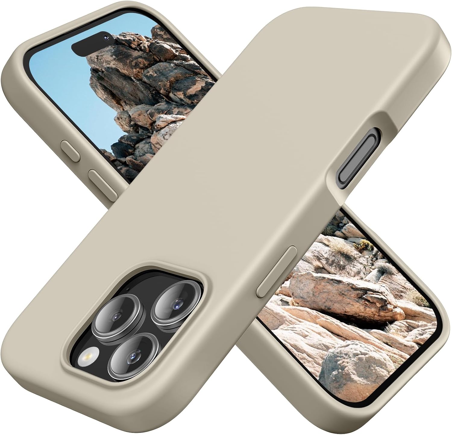 TAXXOE Silicone Case Compatible with iPhone 16 Pro Case Soft Ultra Slim Protecti...