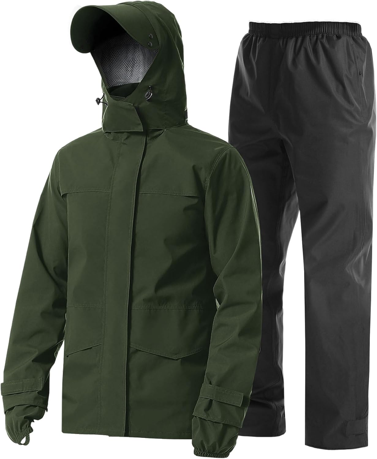 iCreek Men's Rain Suit Waterproof Rain jacket Breathable Lightweight Raincoat wi...