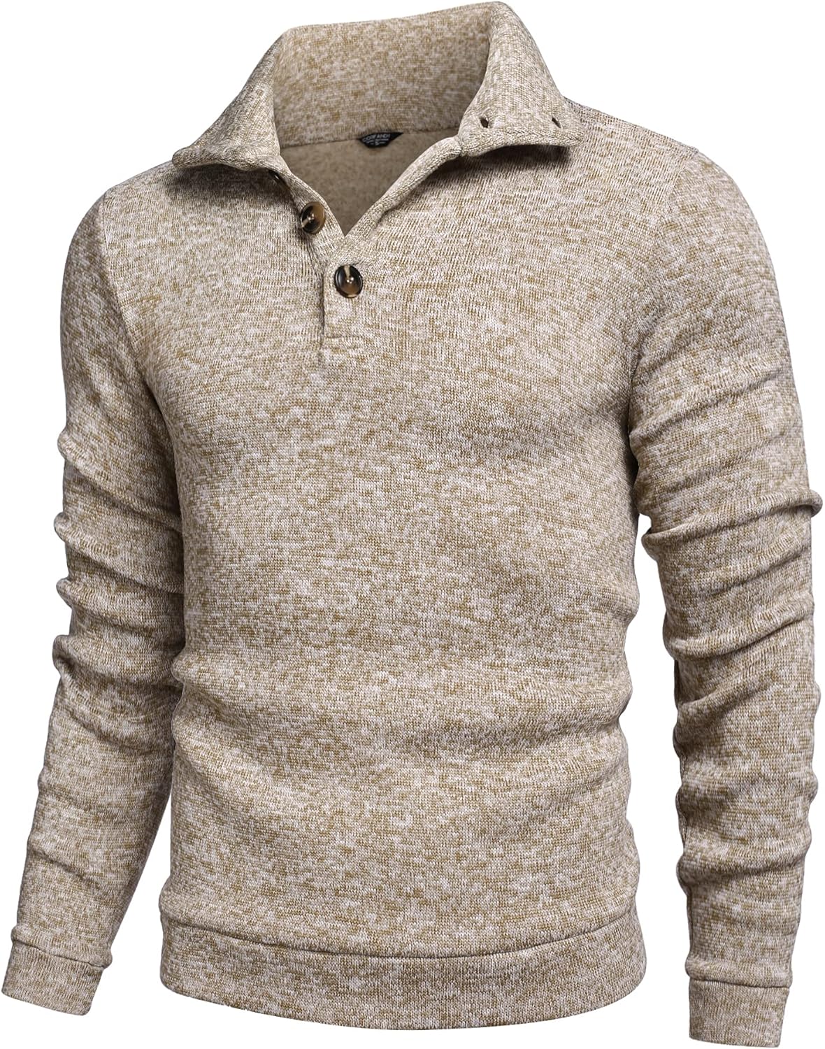 COOFANDY Men's Casual Slim Fit Pullover Sweater, Special Knitted Thermal Sweatsh...