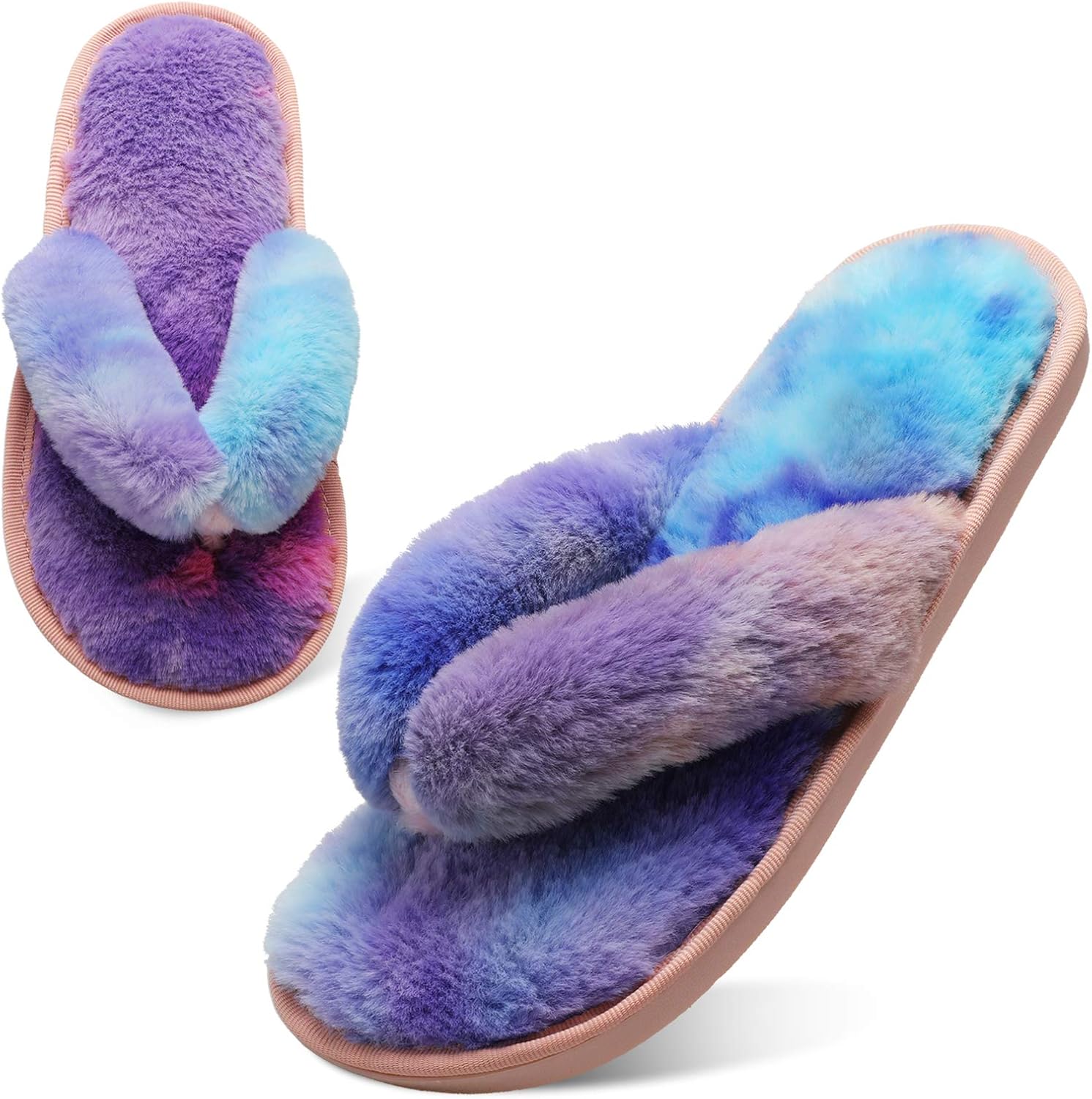 JOINFREE Women's Bedroom Slippers Comfort Four Season Classy Indoor Spa Slide Sh...