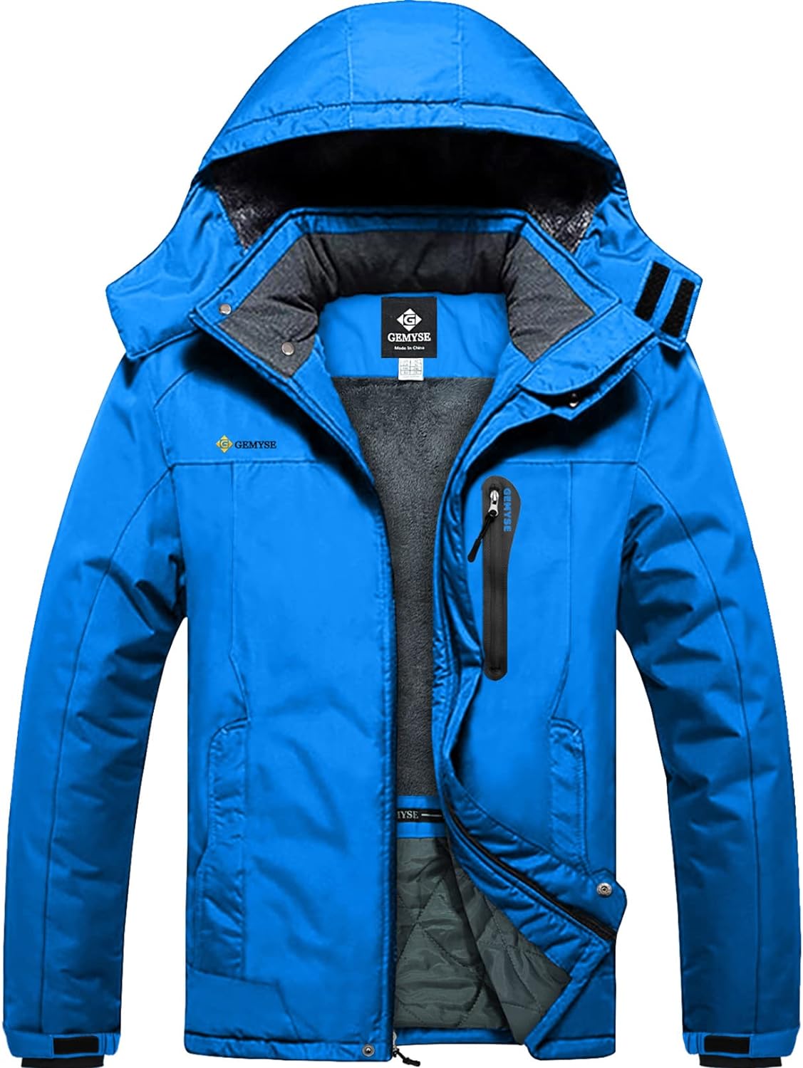 GEMYSE Men's Ski Snow Jacket Warm Winter Waterproof Coat Snowboard Rain Jacket H...