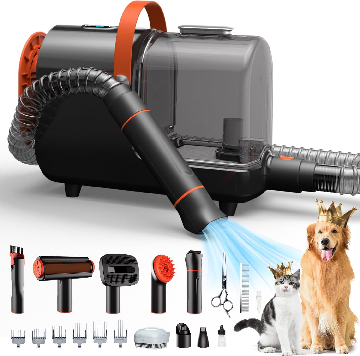 Bunfly Dog Hair Vacuum & Pet Grooming Kit - 13,000KPa Powerful Suction, 99% Pet...