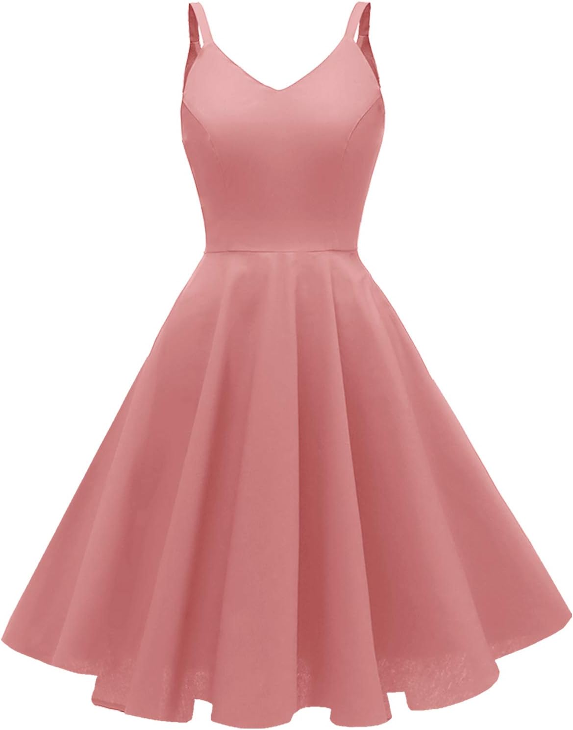 GOOBGS Women's 1950s Retro Vintage Dress, Special Cocktail Swing Dress with Spag...