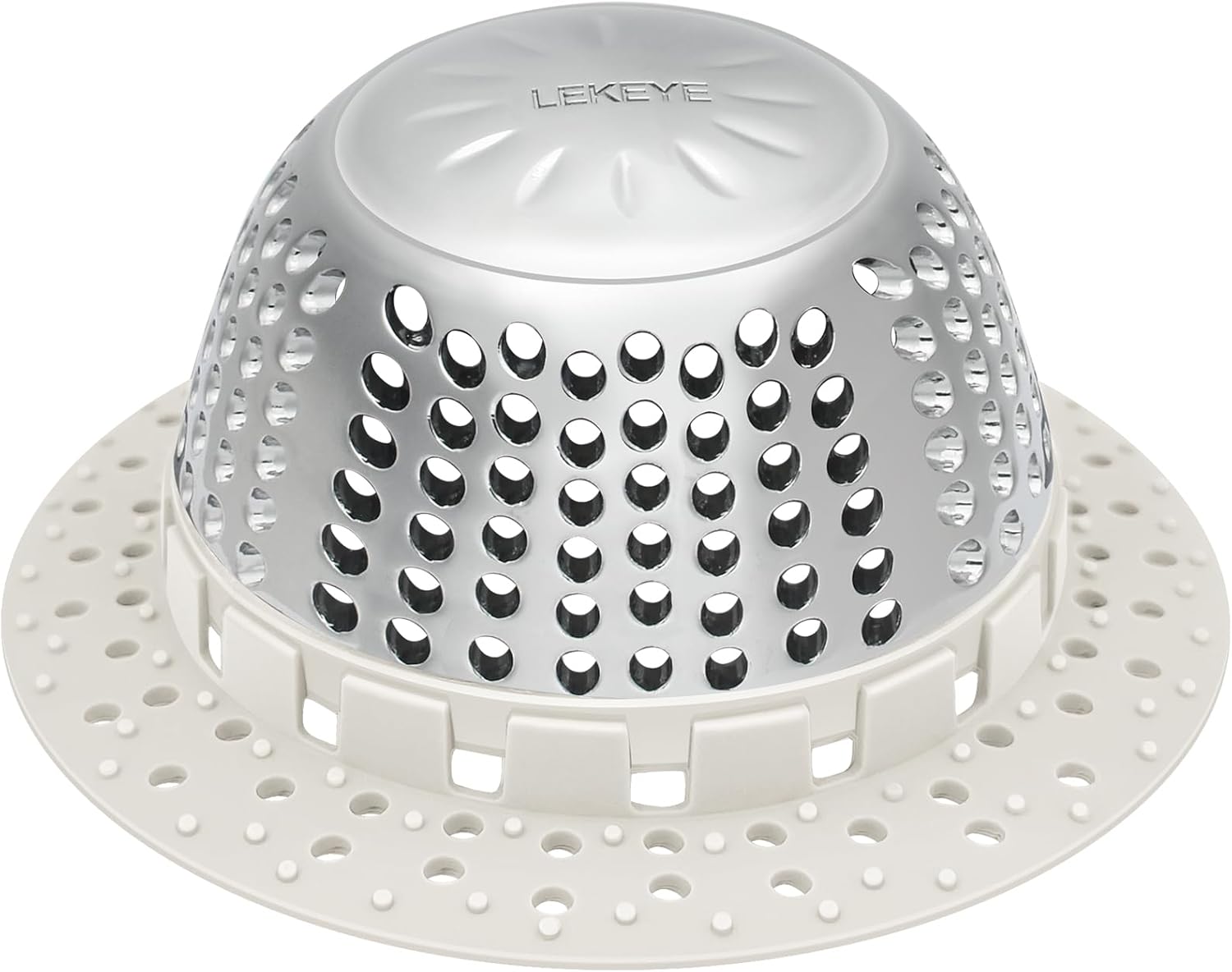 LEKEYE Shower Drain Hair Catcher/Shower Drain Cover/Drain Protector for Pop-Up &...