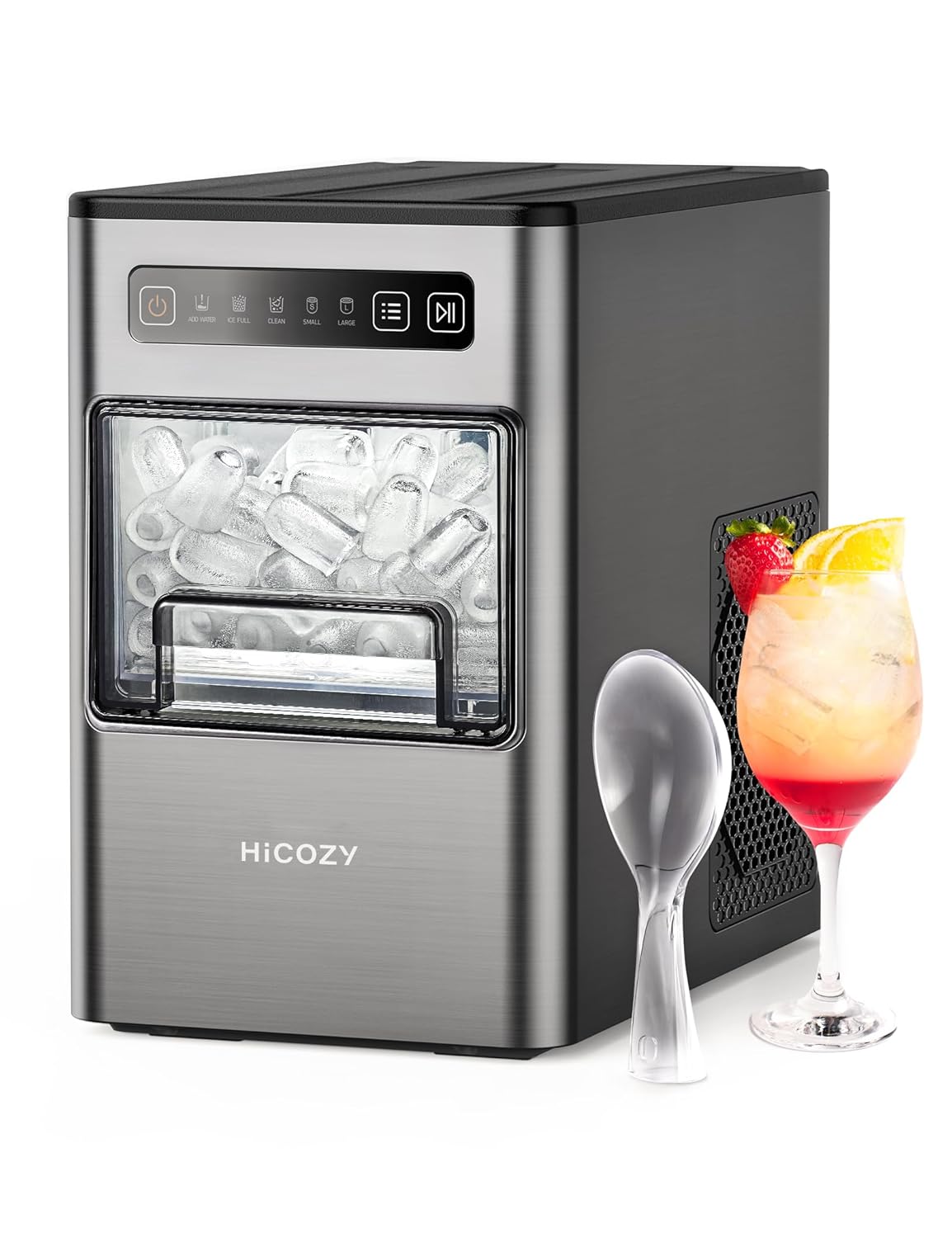 HiCOZY Ice Maker Countertop,Ice in 6 Mins, 24 lbs/Day, Portable & Compact Gift w...