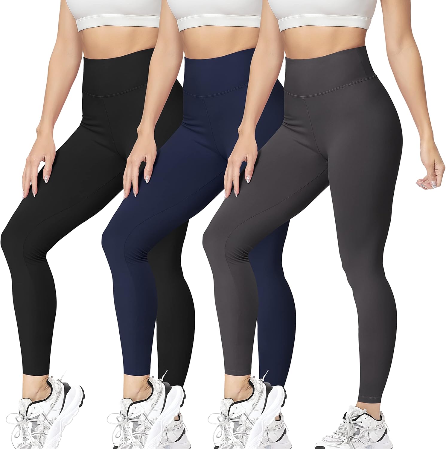 VALANDY High Waisted Leggings for Women Stretch Tummy Control Workout Running Yo...