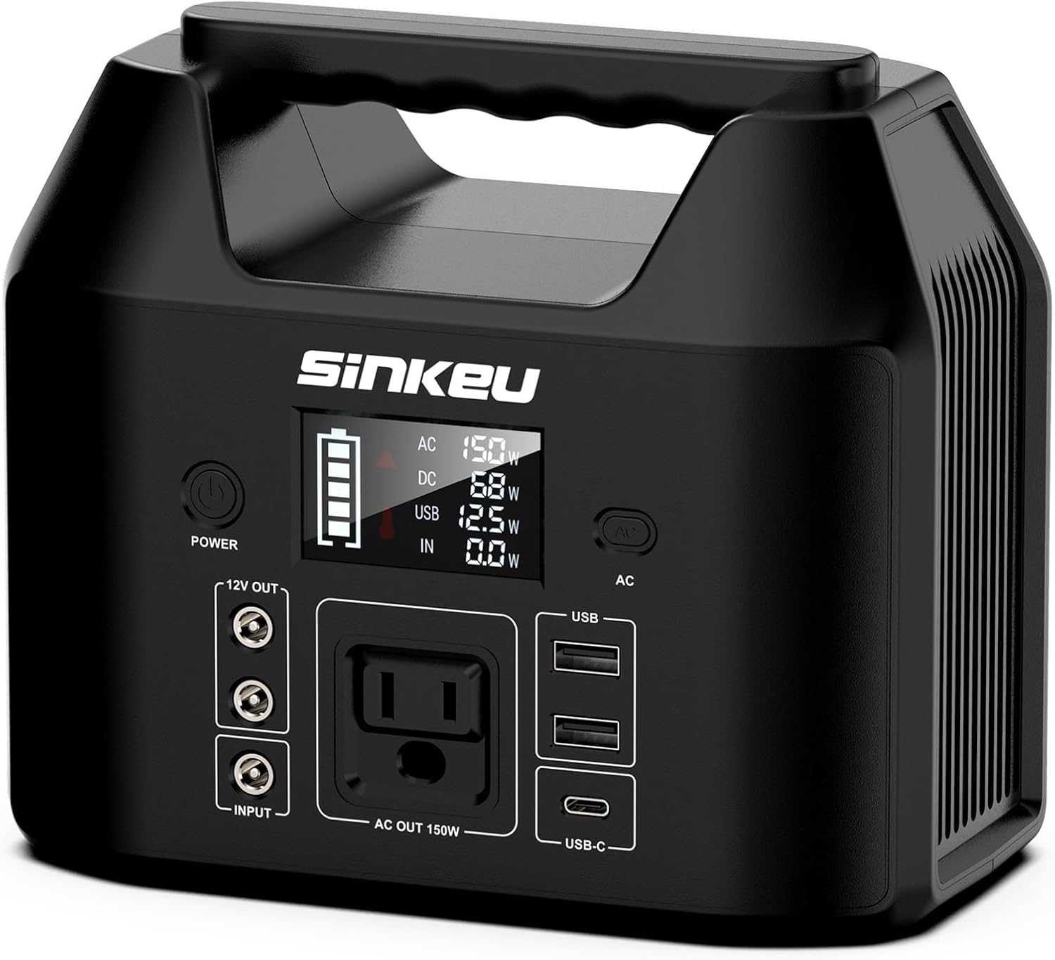 SinKeu E150 Portable Power Station 150W 122.8 Watt Hours LiFePO4 Battery Power B...