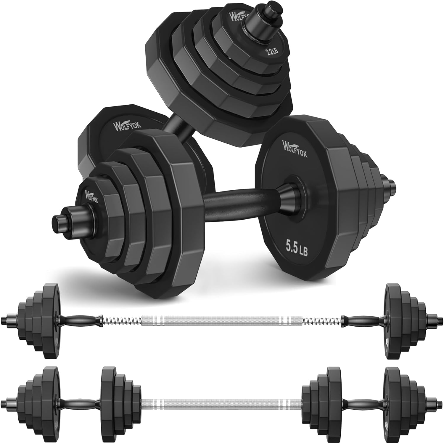 KISS GOLD Weights Dumbbells Set, Adjustable Dumbbell Sets 22Lbs 44Lbs 66Lbs 88Lb...