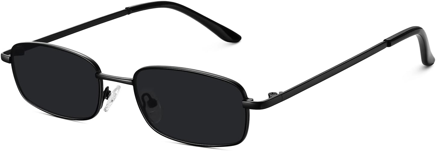 Rectangle Sunglasses for Women 90s Retro Small Narrow Square Frame UV400 Protect...