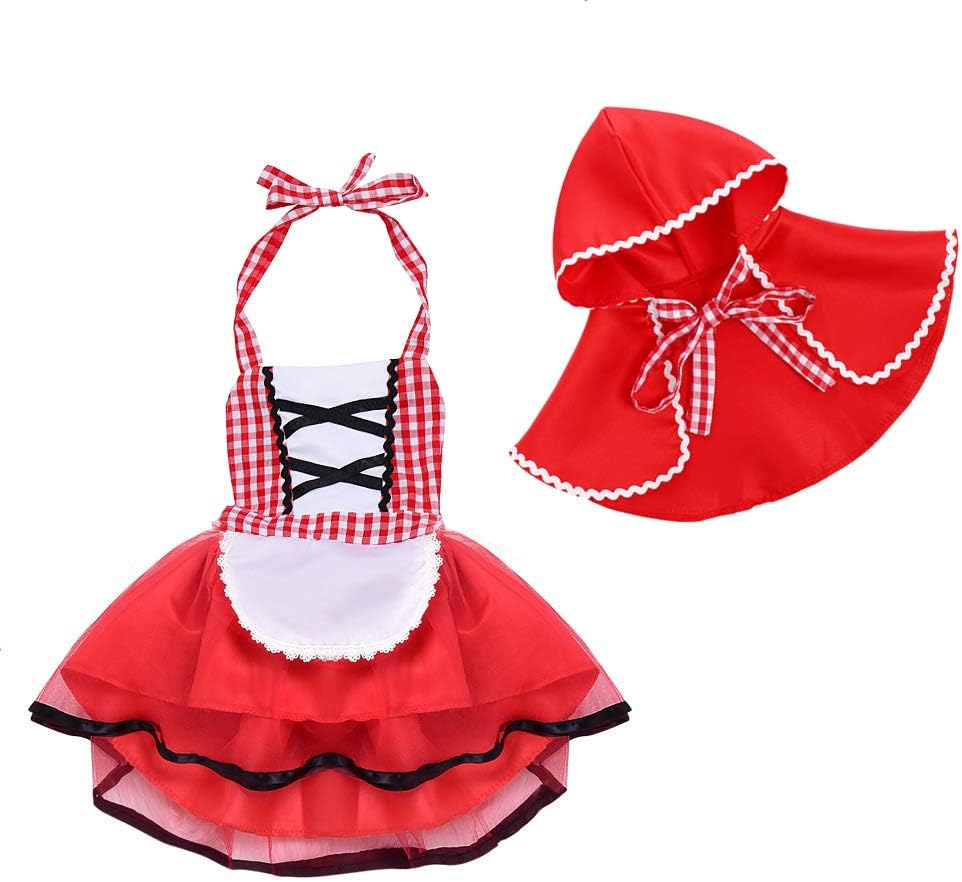 Newborn Baby Girls Little Red Riding Hood Halloween Costume, Special Cosplay Out...