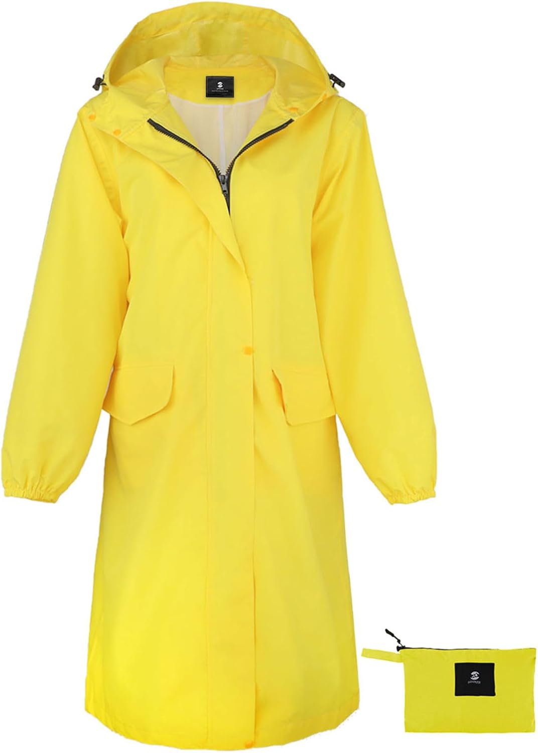 SaphiRose Women's Long Rain Jacket, Special Waterproof and Lightweight Raincoat,...