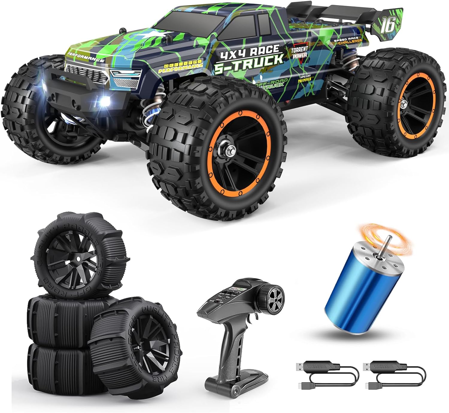 HAIBOXING 16890SA 1/16 Scale 4WD Brushless RC Truck Max 40 MPH Fast RC Cars, All...