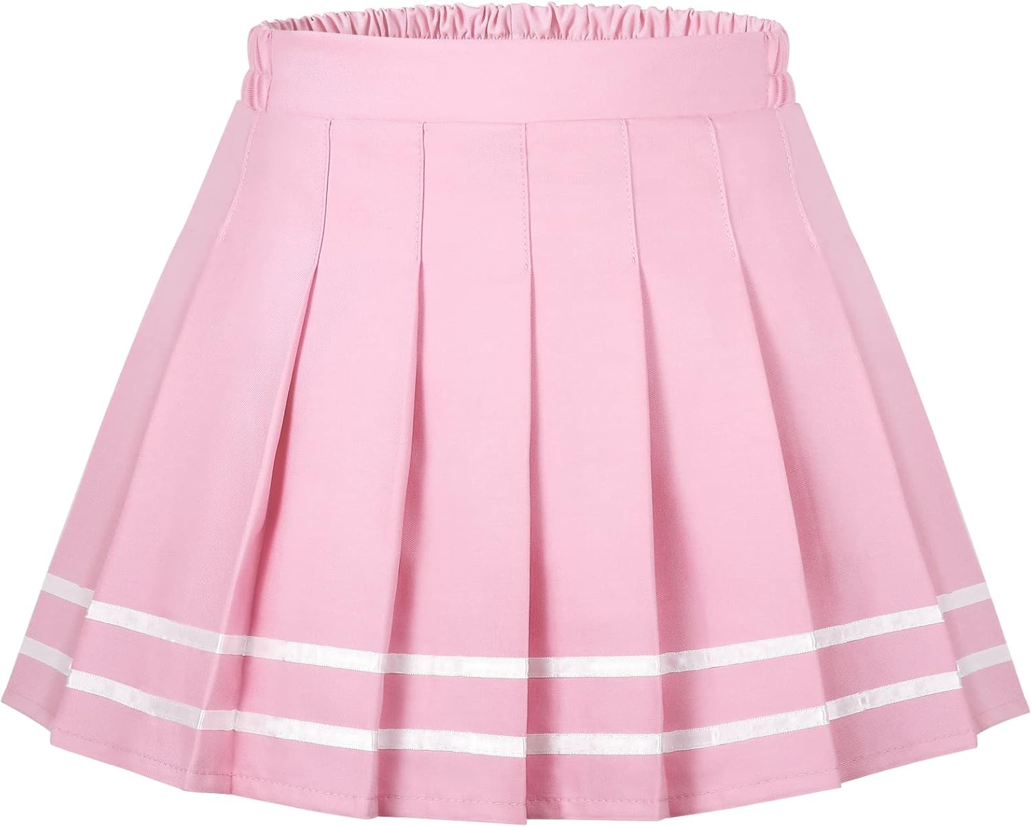 Auranso Girls Pleated Skirt Kids Tennis Elastic Waist Uniform Plaid Skirt 4-14 Y...
