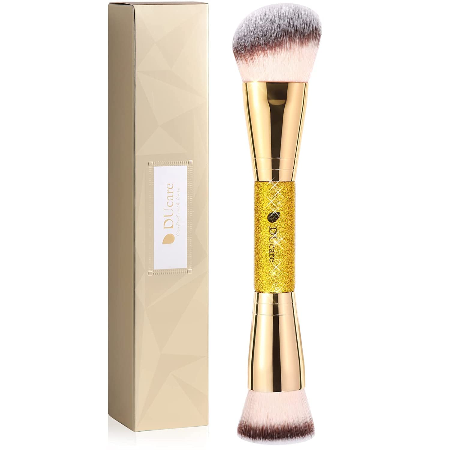 DUcare Foundation Brush Contour Bronzer Makeup Brush Double Ended Self Tanner Br...