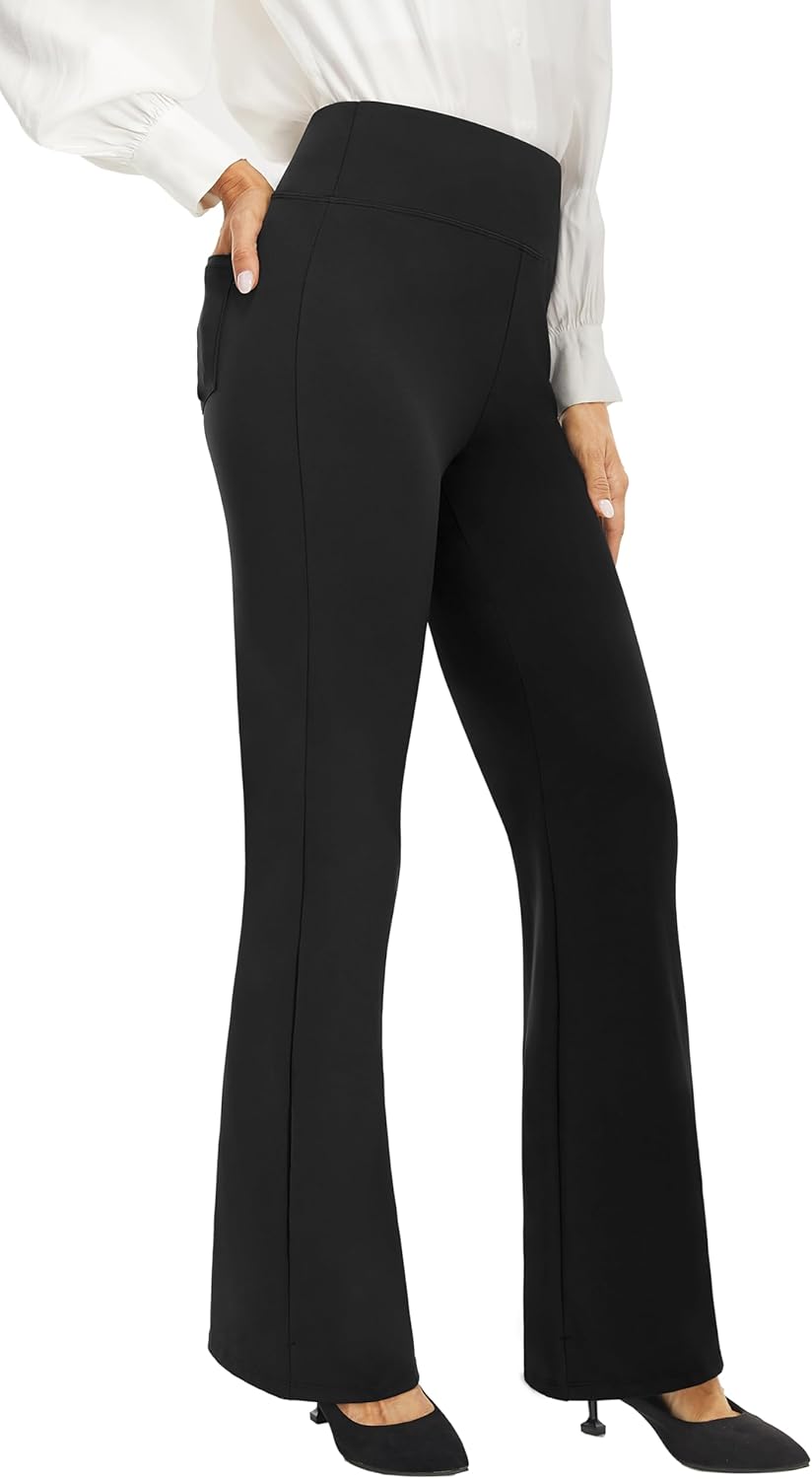 AFITNE Women's 2024 Fall Yoga Dress Pants, High Waist Bootcut Work Pants Tummy C...