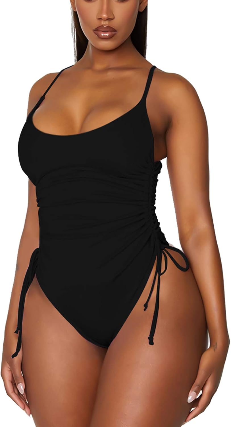 Viottiset Swimsuit, Special Women's Ruched High Cut One Piece Swimsuit, Innovati...