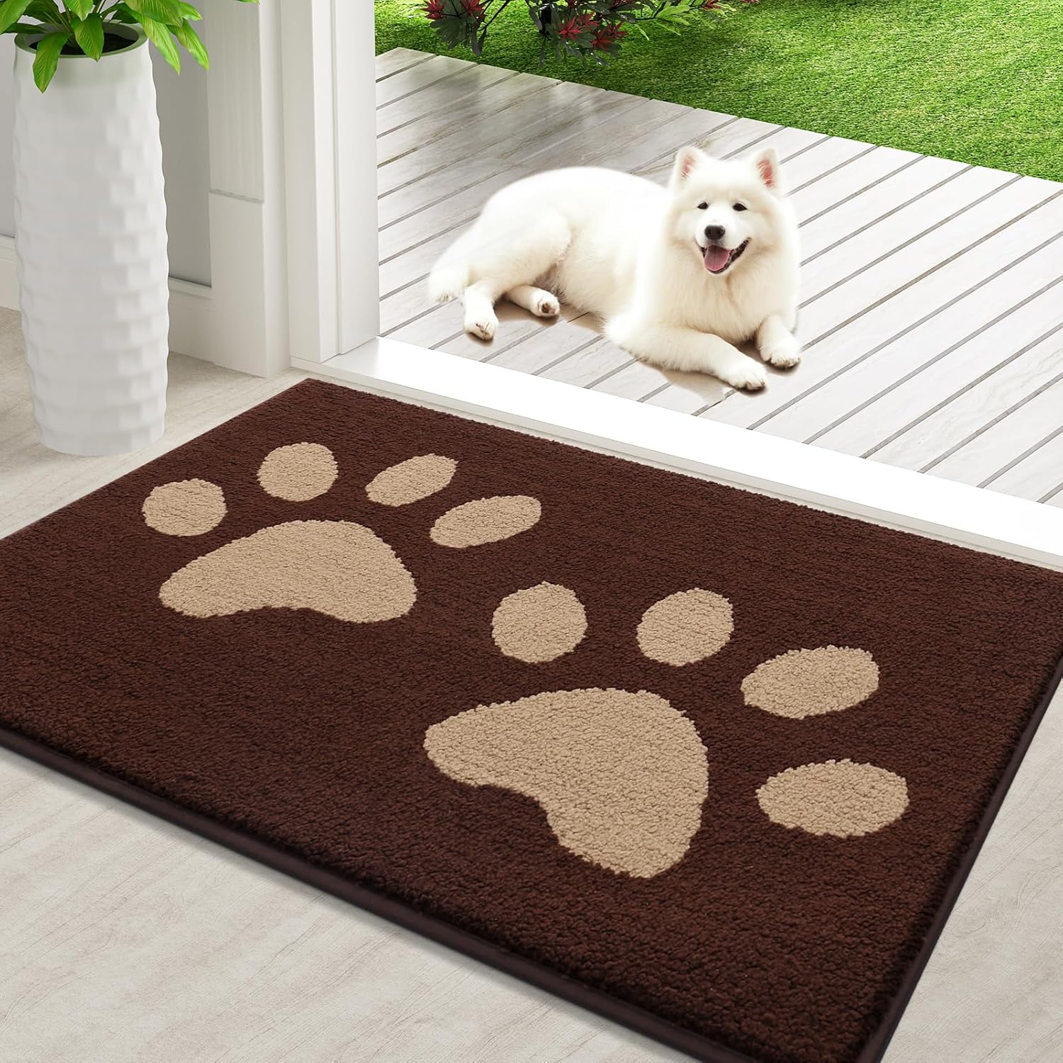 Buganda Dog Door Mat, Special Door Mat for Muddy Paws, Innovative Absorbent Dirt...