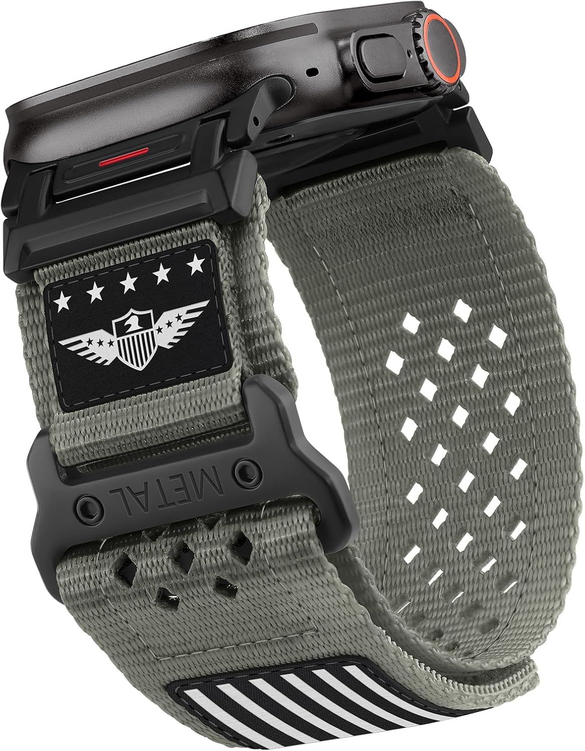 Rugged Nylon Band for Apple Watch Ultra 2 Bands fo...